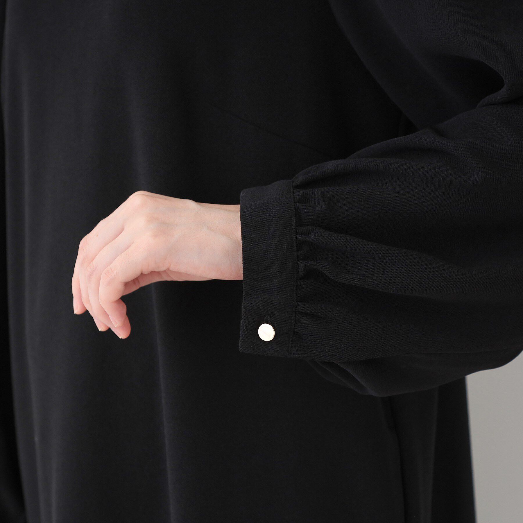 SHOO･LA･RUE「【S-3L/お袖デザイン2WAY】異素材ドッキングワンピース」|ワンピース|