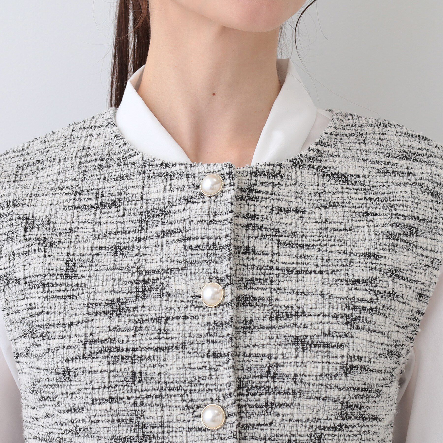 SHOO･LA･RUE「カットツイードペプラムジレ」|ベスト・ジレ|