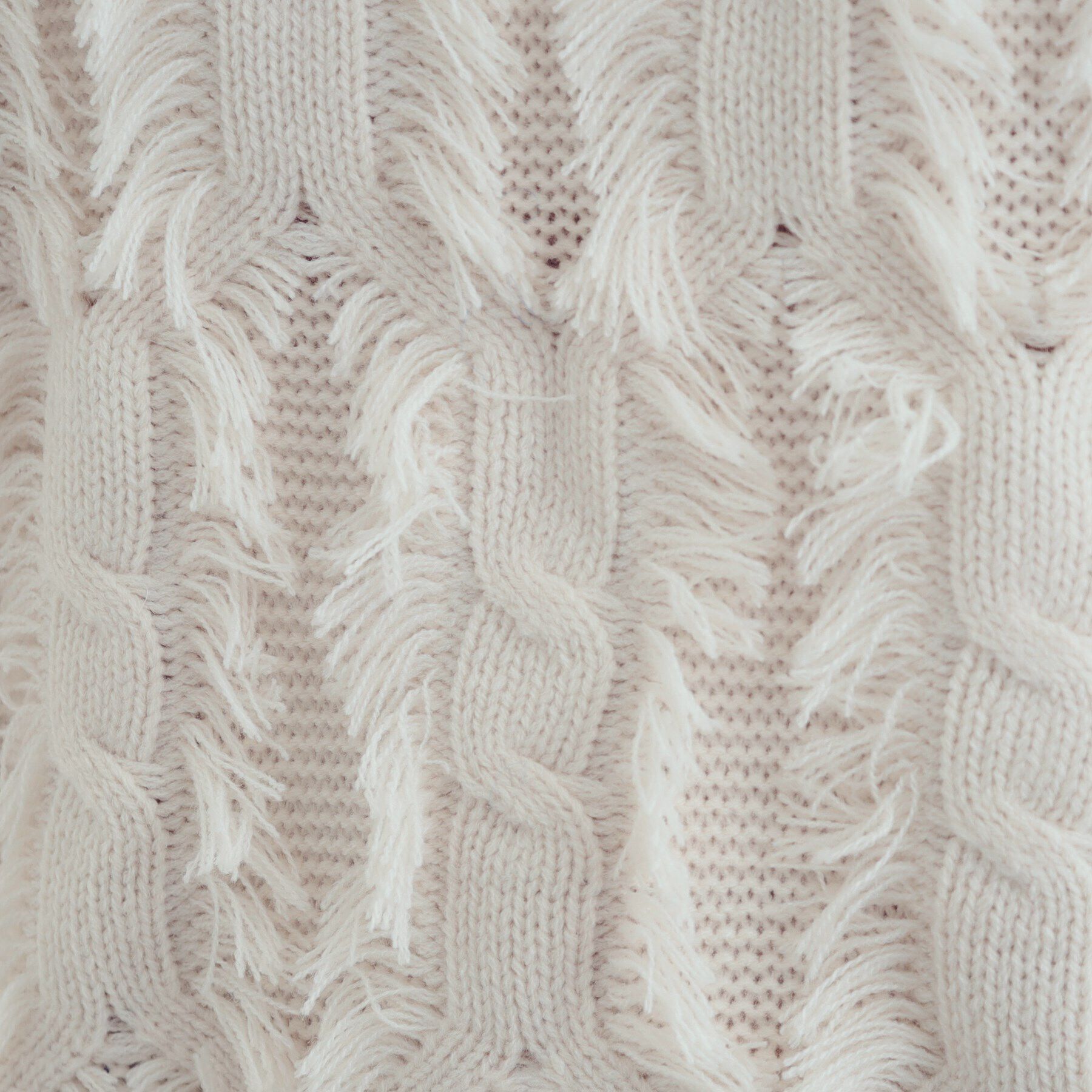 SHOO･LA･RUE「【S-LL】一枚で主役級。フリンジが目を惹くゆるニット」|ニット・セーター|