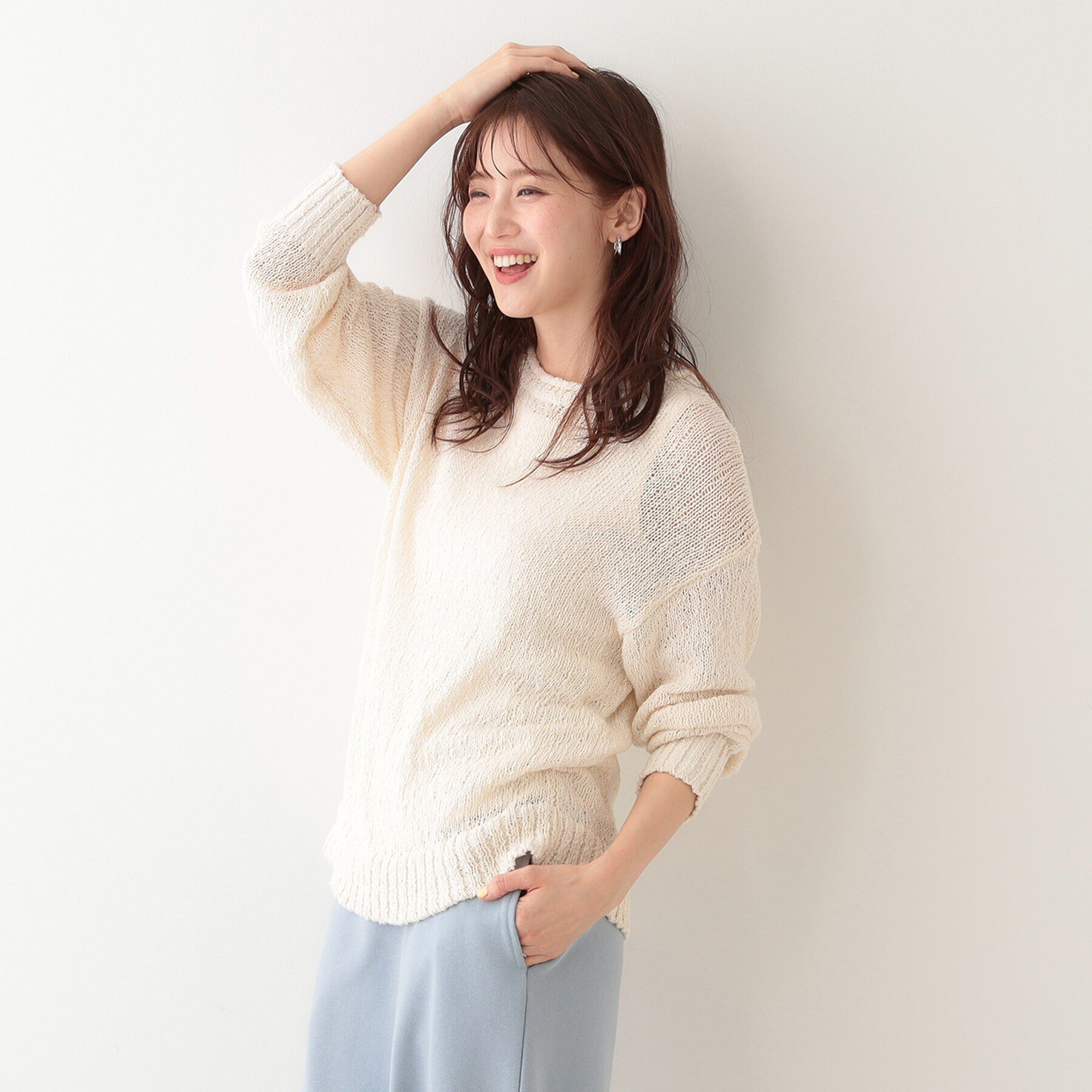 SHOO･LA･RUE「さりげない凹凸感で表情豊か。ロールネックニット」|ニット・セーター|