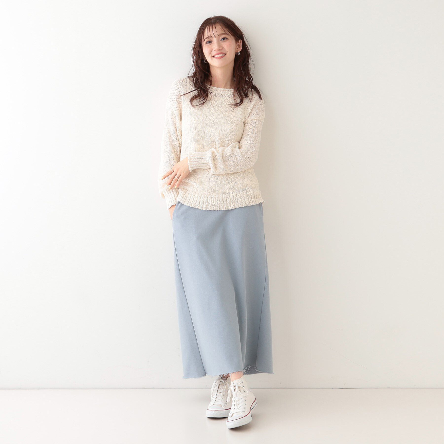 SHOO･LA･RUE「さりげない凹凸感で表情豊か。ロールネックニット」|ニット・セーター|