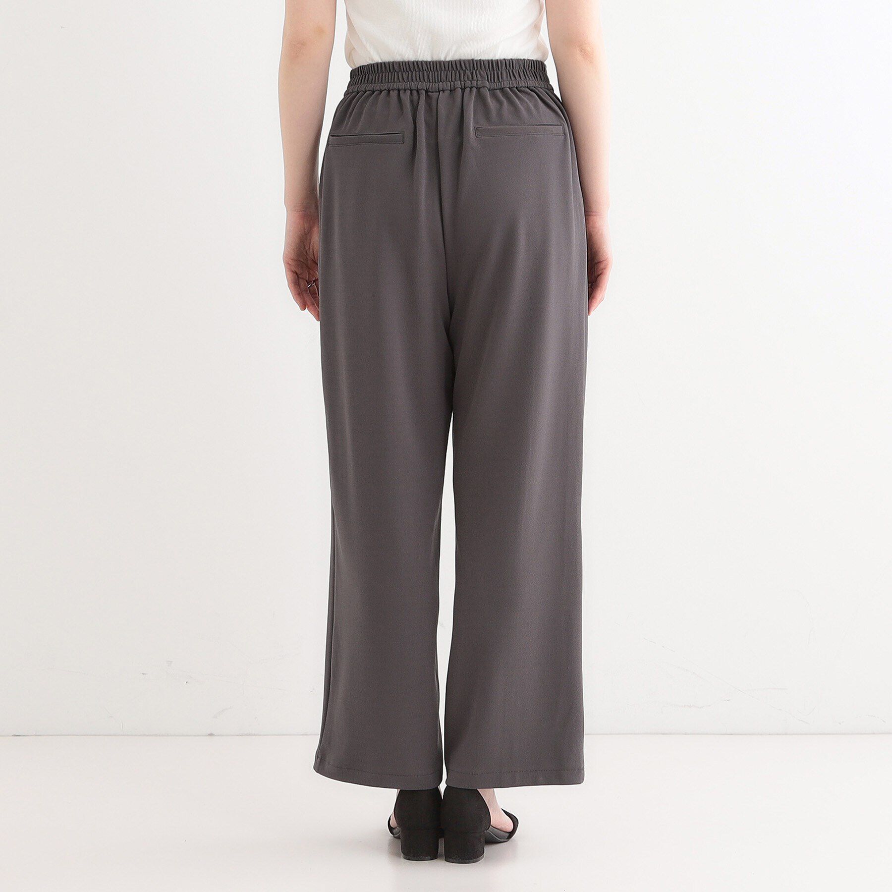 SHOO･LA･RUE「【洗える/しわになりにくい】脚のラインを拾いにくい スマートイージー ワイドパンツ」|その他|