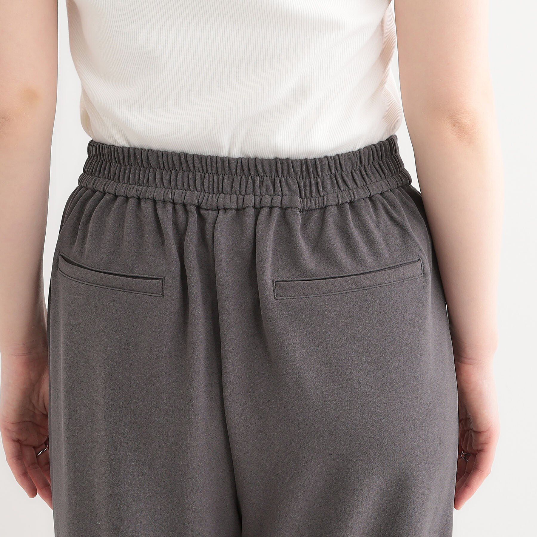 SHOO･LA･RUE「【洗える/しわになりにくい】脚のラインを拾いにくい スマートイージー ワイドパンツ」|その他|