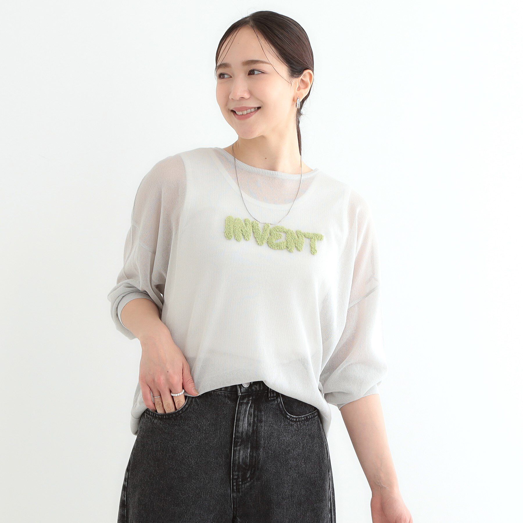 SHOO･LA･RUE「【S-LL】アソートロゴサマーニット」|ニット・セーター|