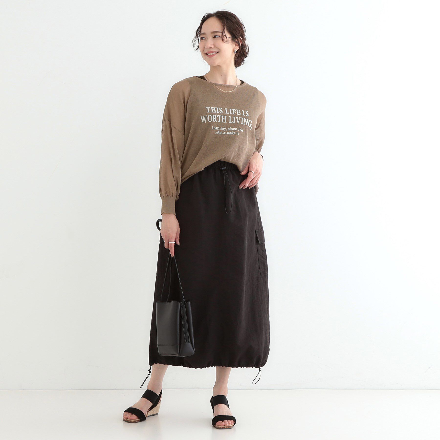 SHOO･LA･RUE「【S-LL】アソートロゴサマーニット」|ニット・セーター|