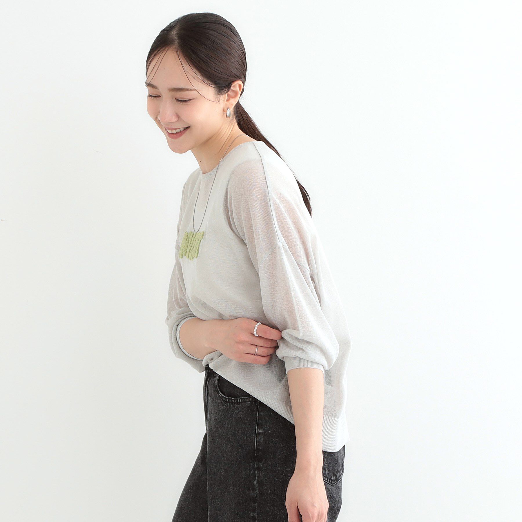 SHOO･LA･RUE「【S-LL】アソートロゴサマーニット」|ニット・セーター|