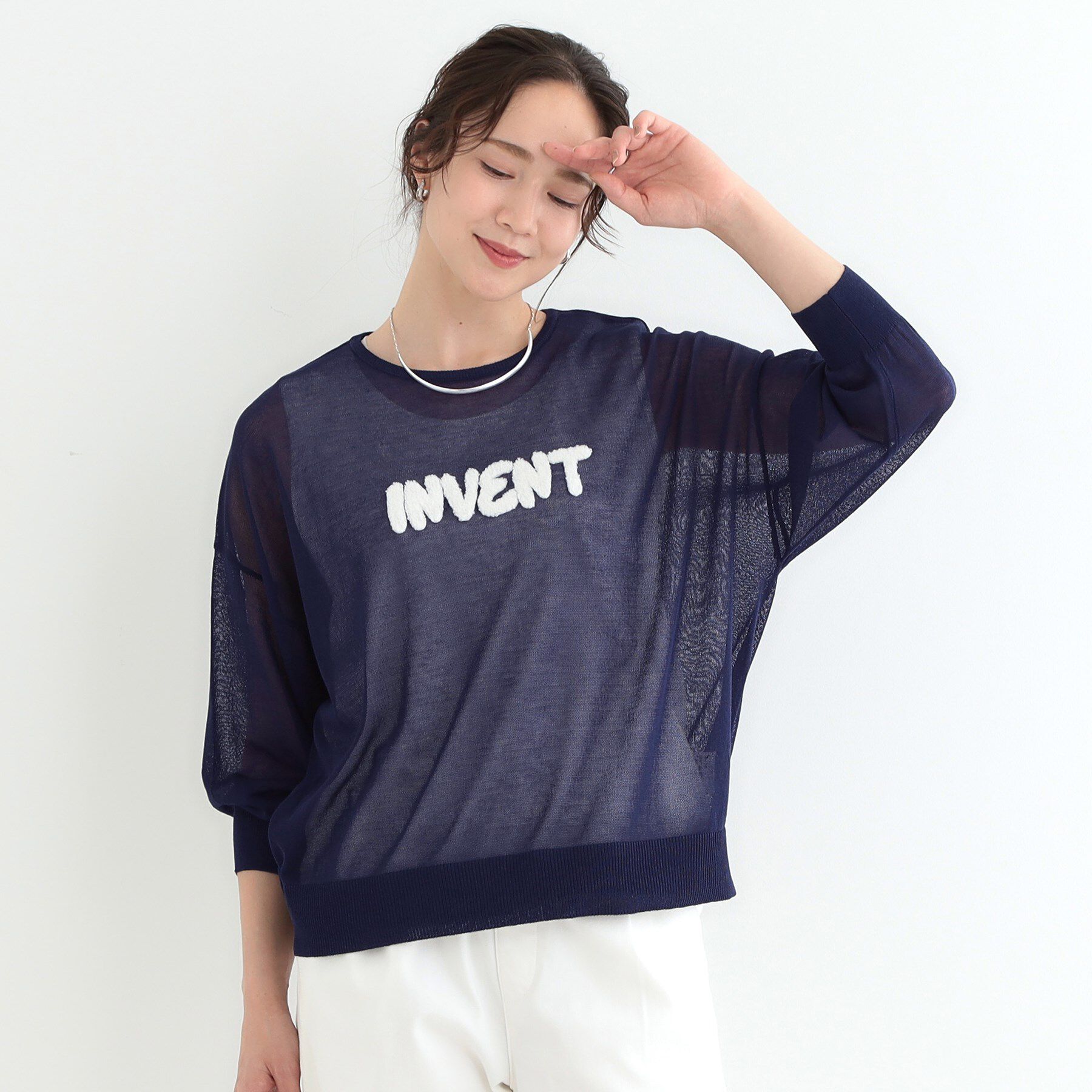 SHOO･LA･RUE「【S-LL】アソートロゴサマーニット」|ニット・セーター|