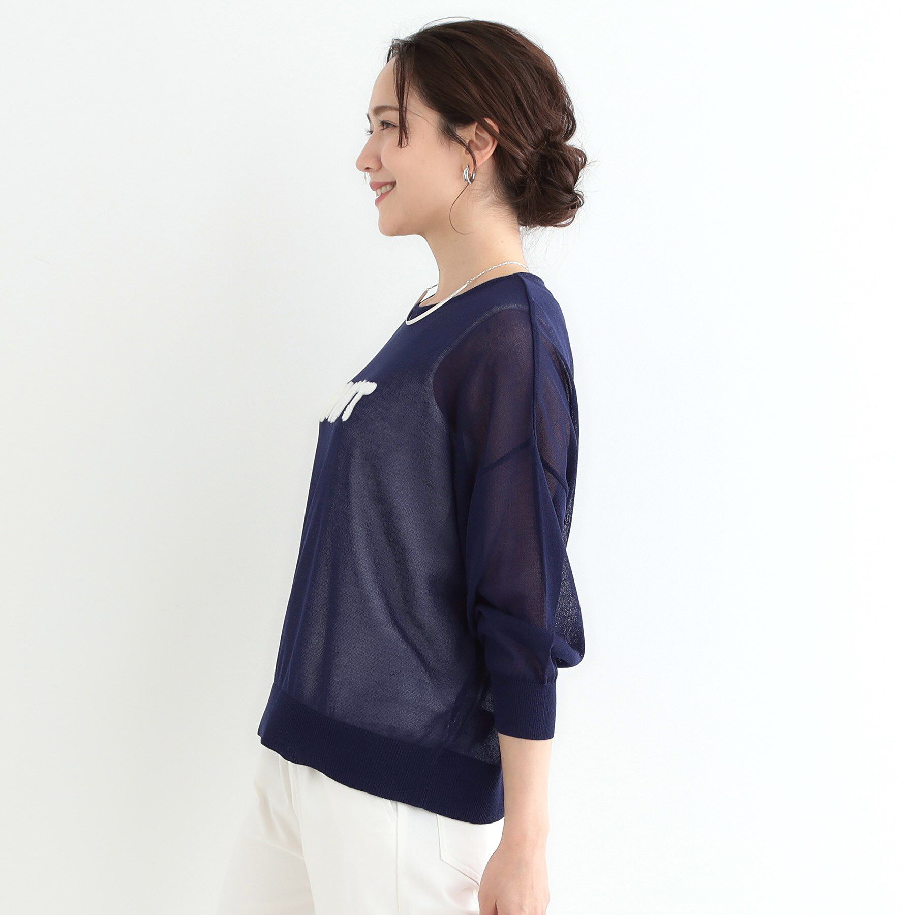 SHOO･LA･RUE「【S-LL】アソートロゴサマーニット」|ニット・セーター|