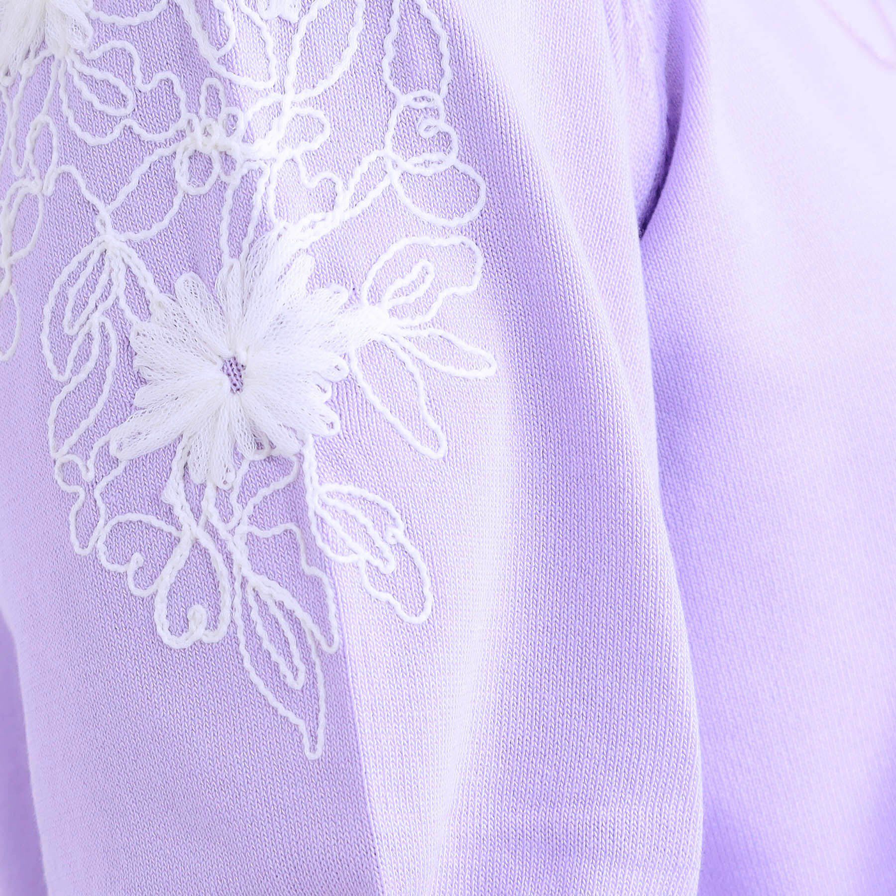 SHOO･LA･RUE「【S-LL】お袖刺繍がアクセント ラウンドネックニット」|ニット・セーター|