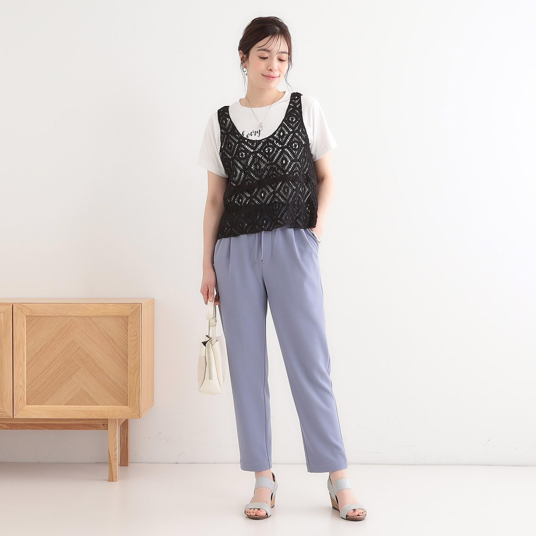 SHOO･LA･RUE「【S-LL/2点セット】大人カジュアルに レースビスチェ+プリントTシャツ」|その他|