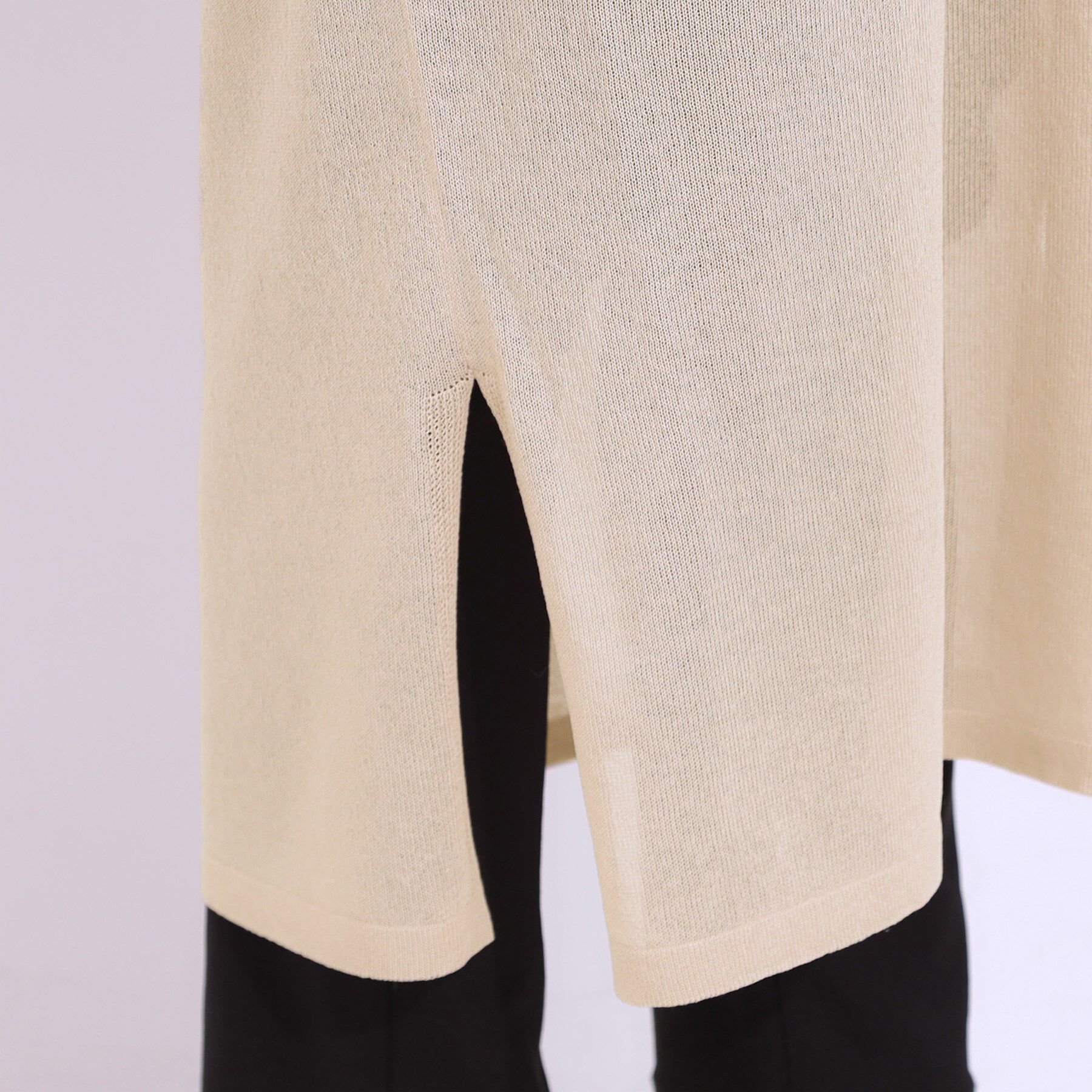 SHOO･LA･RUE「【洗える/S-LL】大人のシアーニットワンピース」|ワンピース|