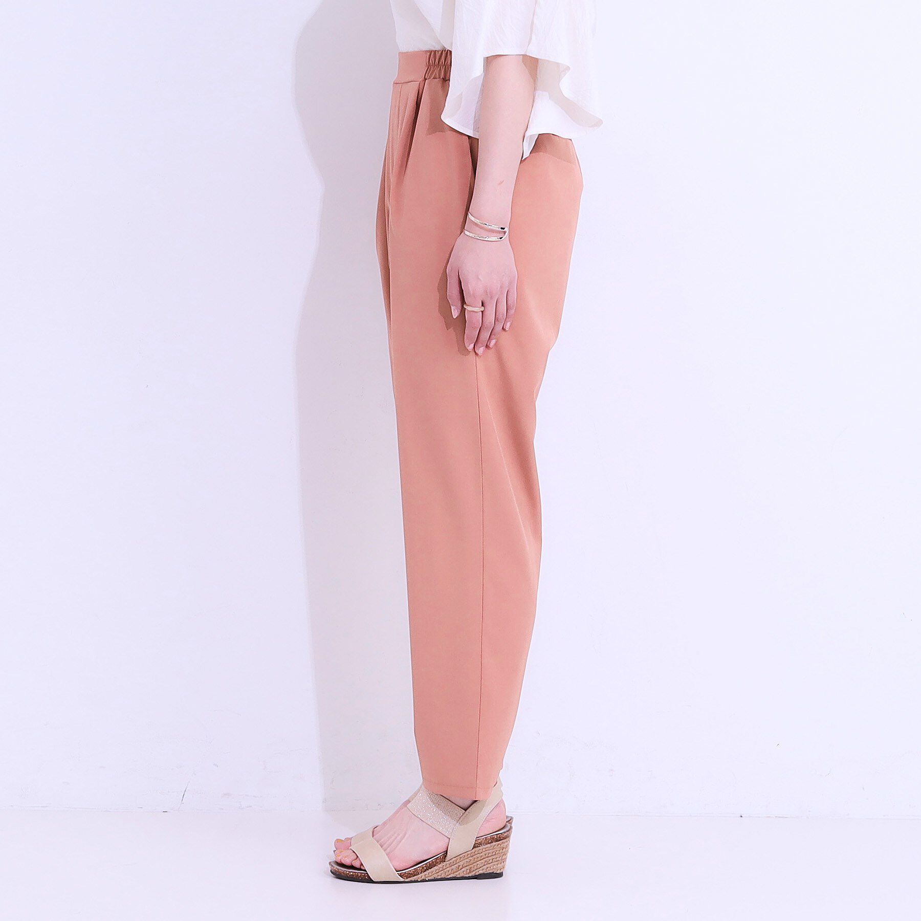 SHOO･LA･RUE「【SS-3L/ひんやり/吸水速乾/UV】軽量でさらりと穿ける テーパードパンツ」|その他|