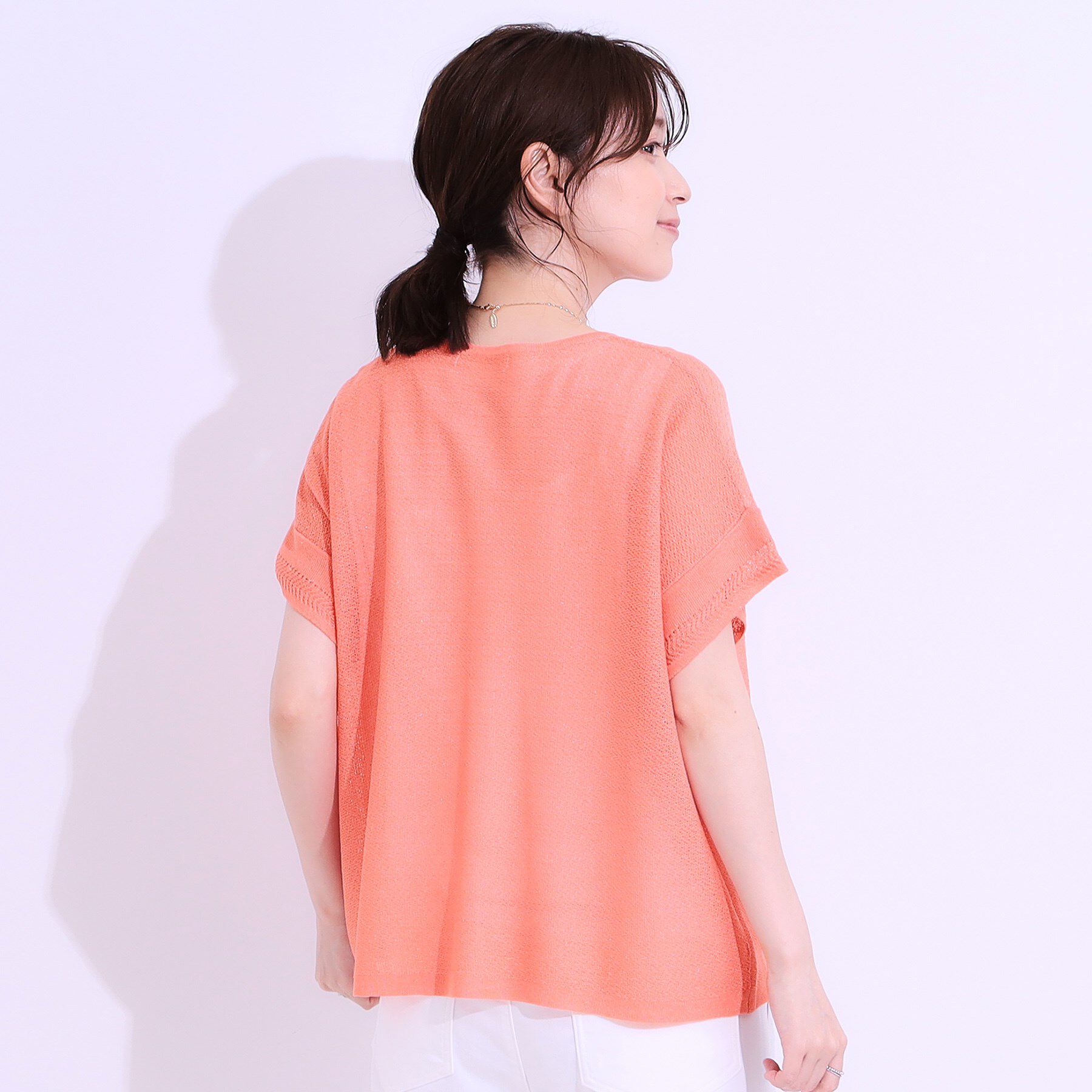 SHOO･LA･RUE「【S-LL/2点セット】涼やかに楽に決まる タンクトップ＋編み柄ニット」|その他|