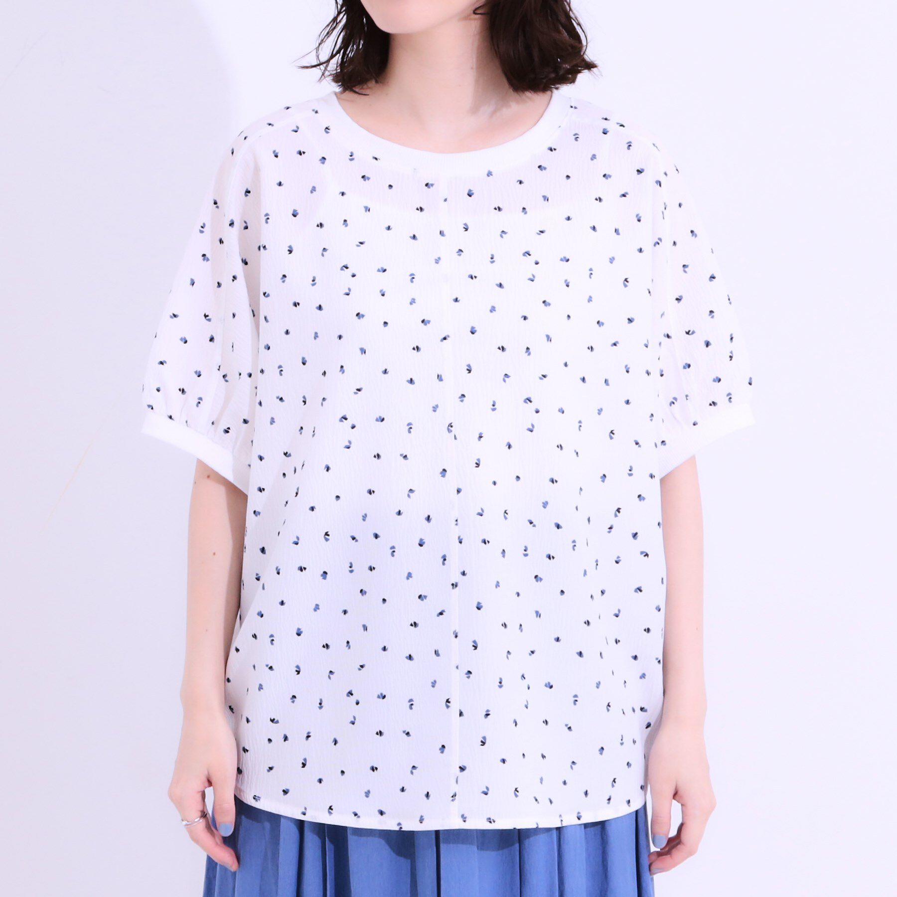 SHOO･LA･RUE「【洗える/前後2WAY】涼しく軽やかな アソートドルマンブラウス」|シャツ・ブラウス|