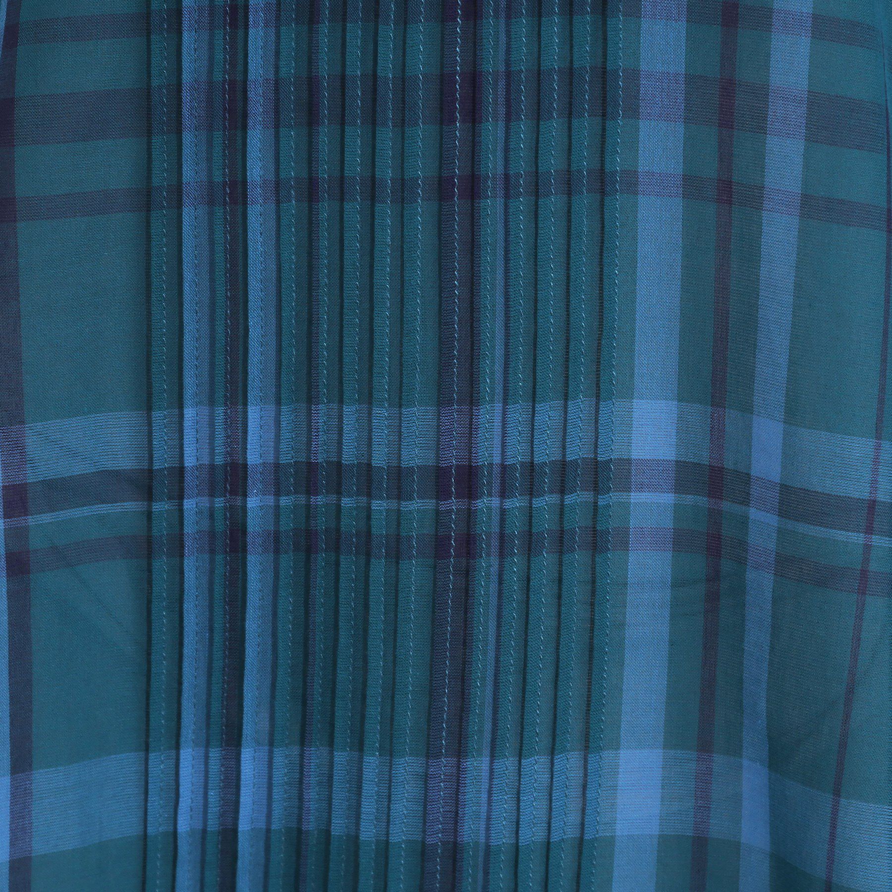 SHOO･LA･RUE「【S-LL/体型カバー】インせず着られる ポンチョシルエット シアーチェックブラウス」|シャツ・ブラウス|