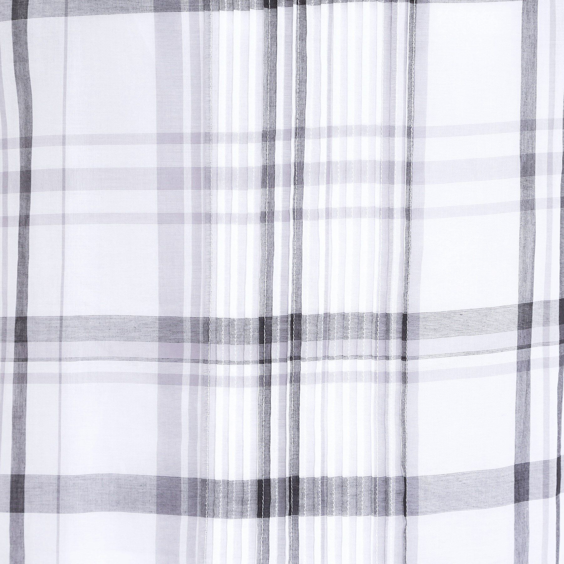 SHOO･LA･RUE「【S-LL/体型カバー】インせず着られる ポンチョシルエット シアーチェックブラウス」|シャツ・ブラウス|