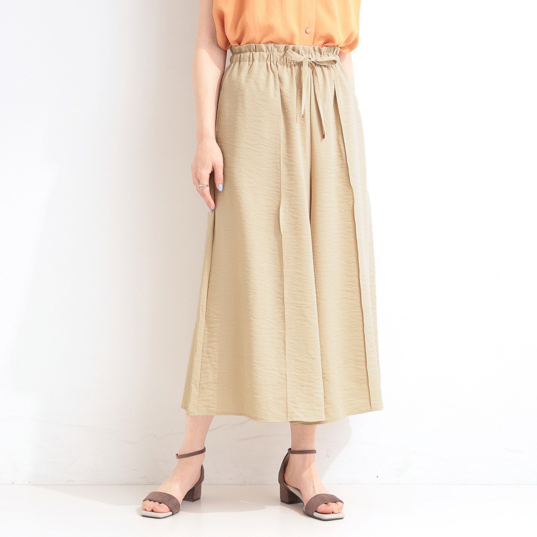 SHOO･LA･RUE「【S-LL/ひんやり】さらっとタッチできれい見え ピンタックスカーチョ」|その他|