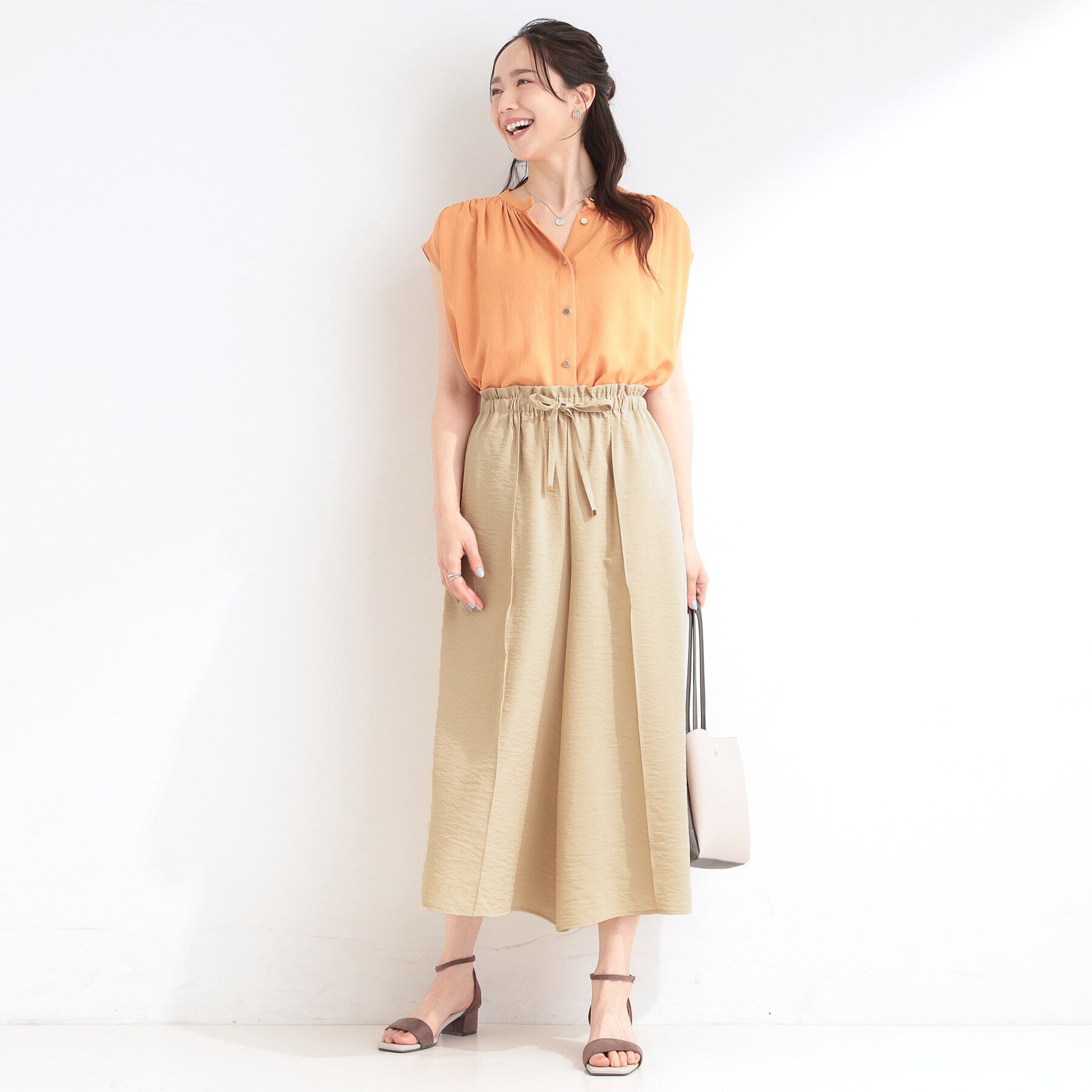 SHOO･LA･RUE「【S-LL/ひんやり】さらっとタッチできれい見え ピンタックスカーチョ」|その他|