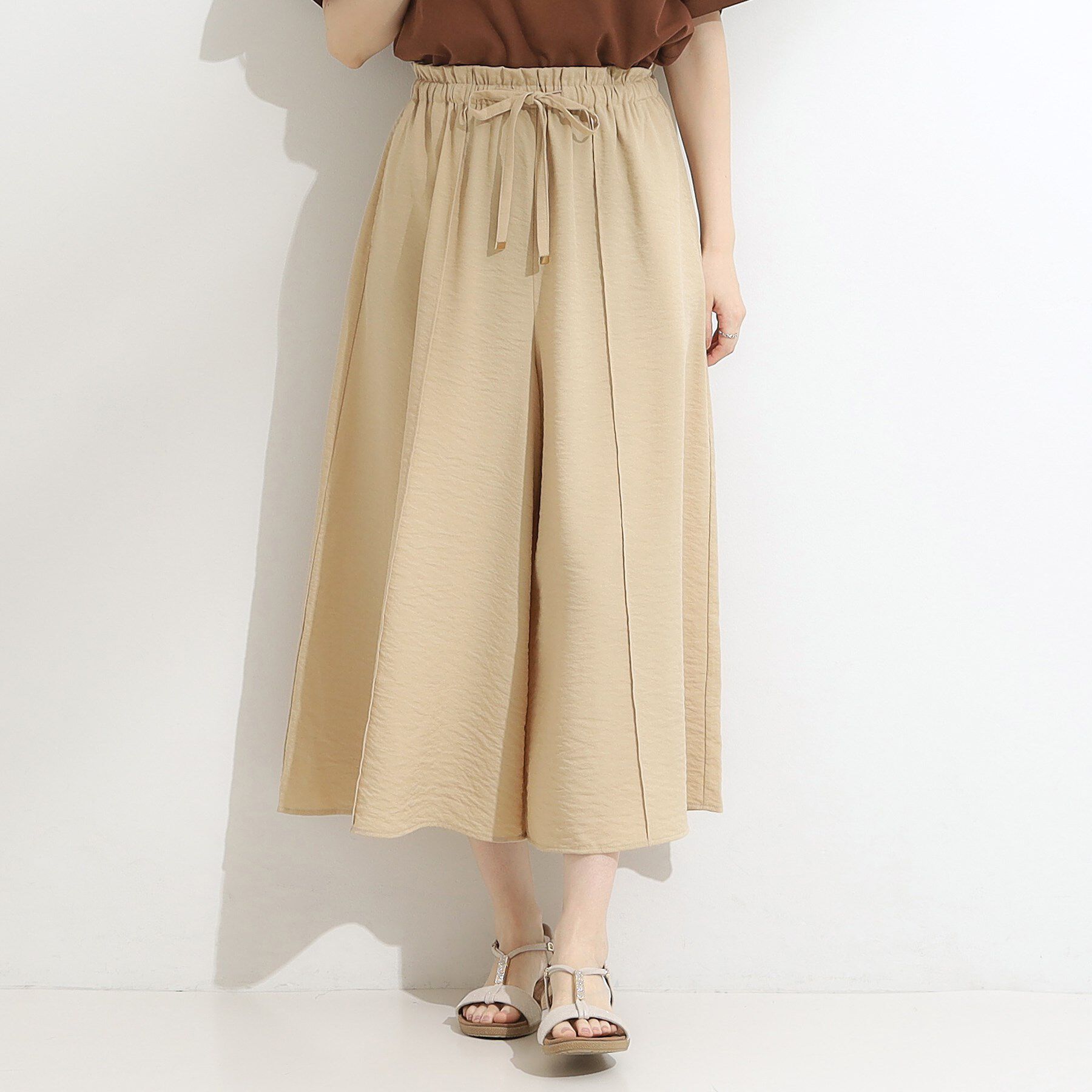 SHOO･LA･RUE「【S-LL/ひんやり】さらっとタッチできれい見え ピンタックスカーチョ」|その他|