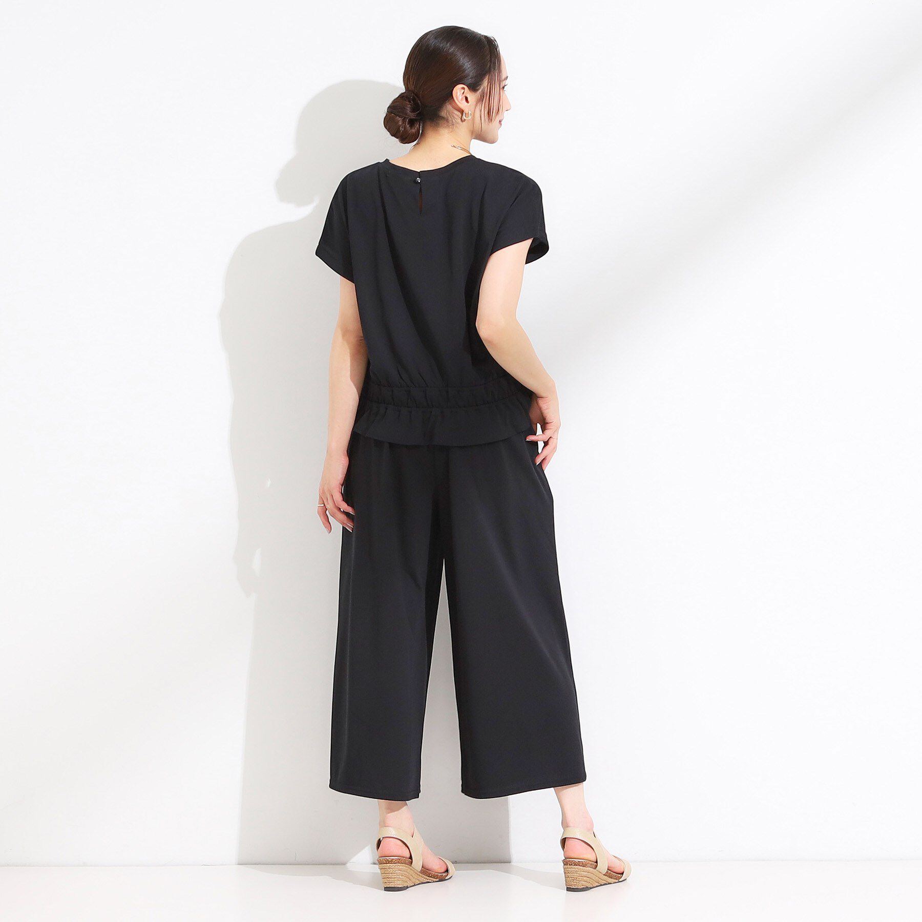 SHOO･LA･RUE「【ひんやり/2点セット】コーデに悩まず決まる トップス＋ガウチョパンツ」|スーツ|