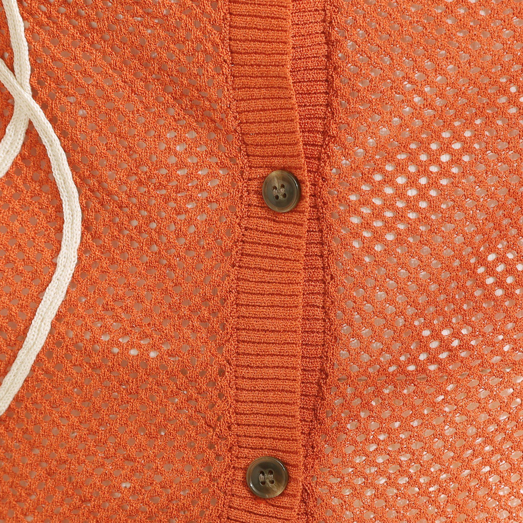 SHOO･LA･RUE「【前後2WAY/S-LL】にょろにょろ刺繍メッシュカーディガン」|カーディガン|