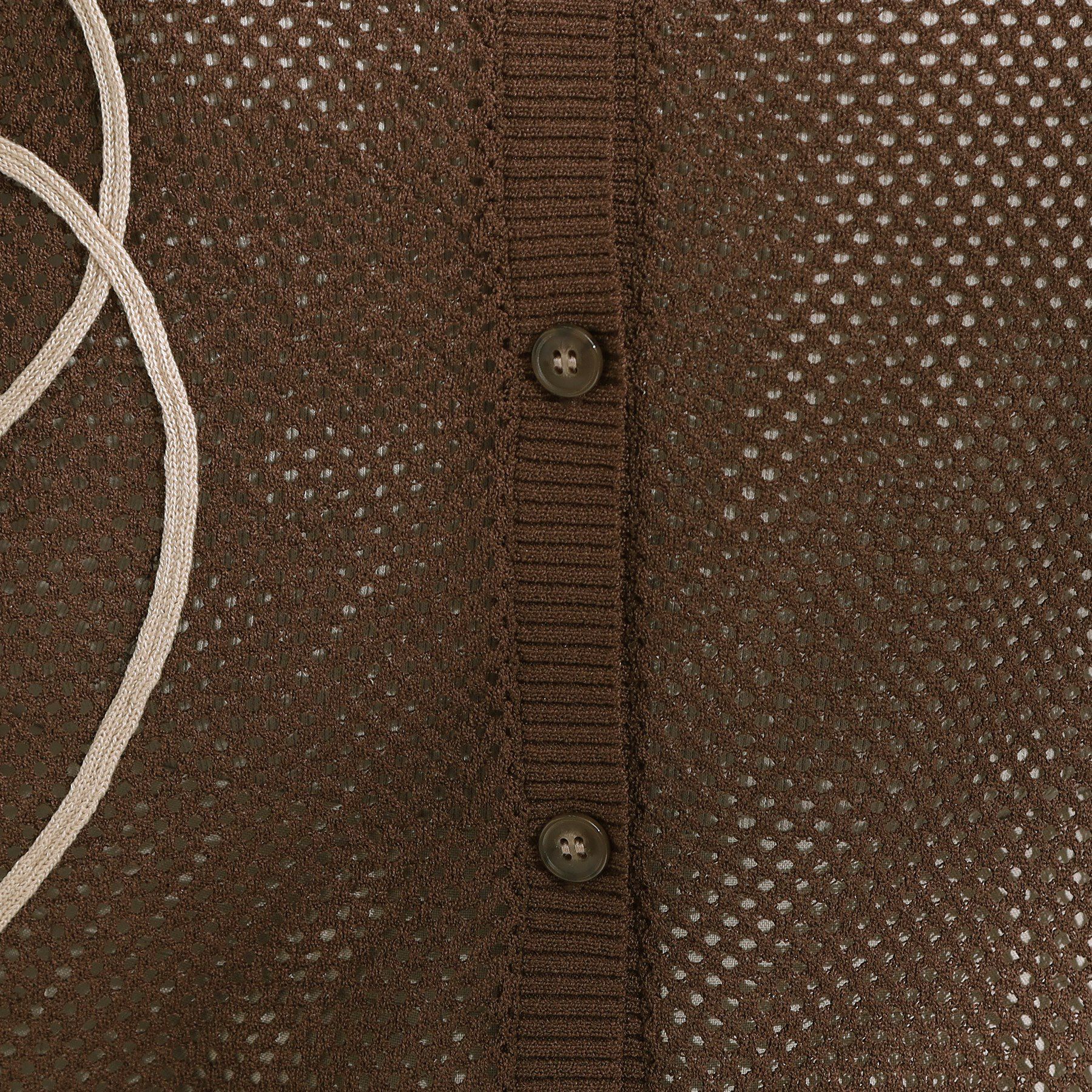 SHOO･LA･RUE「【前後2WAY/S-LL】にょろにょろ刺繍メッシュカーディガン」|カーディガン|