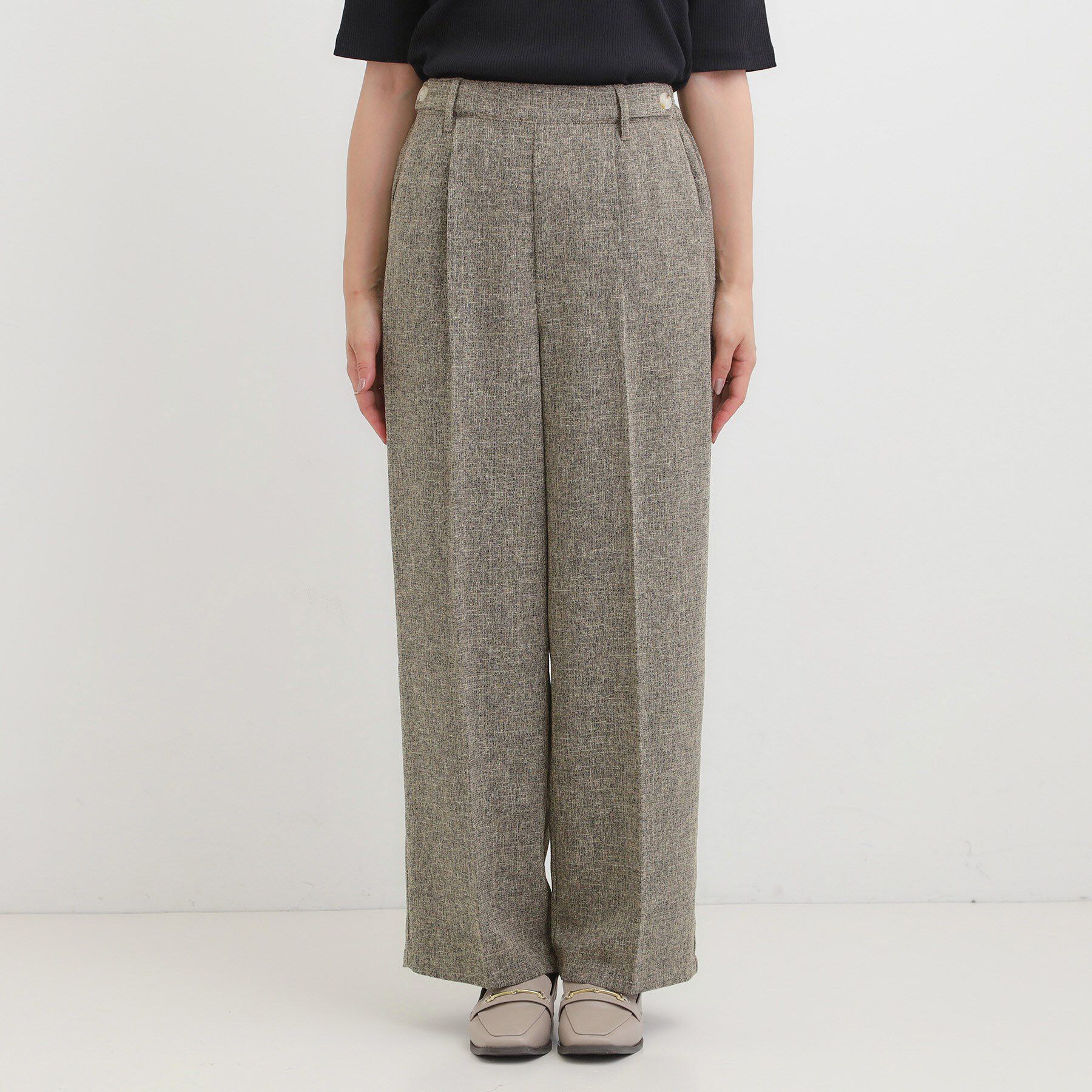 SHOO･LA･RUE「【2点セット】着るだけで決まる クラシカルなツイード調セットアップ」|スーツ|