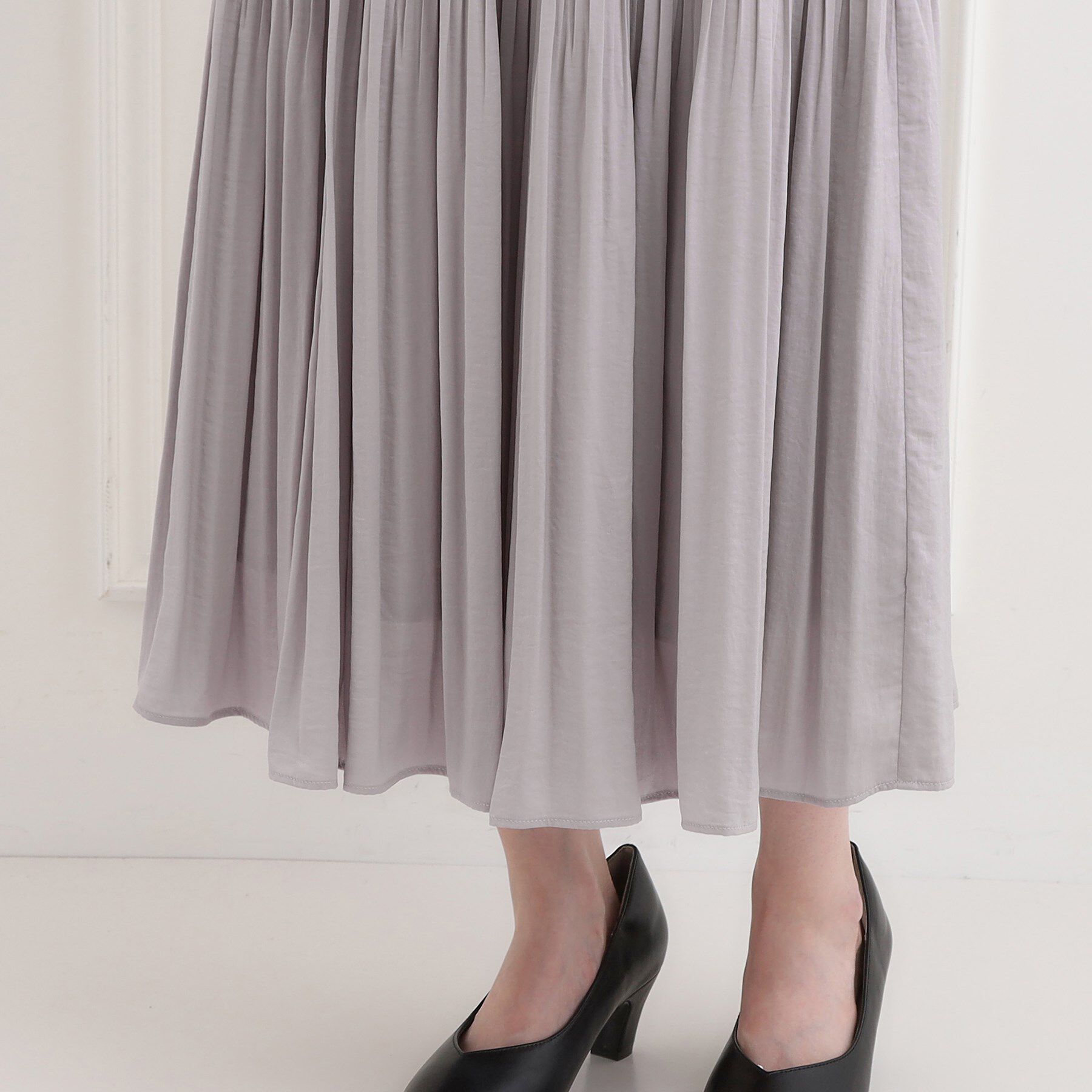 SHOO･LA･RUE「【洗濯機可/着丈選べる】オンにもオフにも 軽やかプリーツスカート」|スカート|