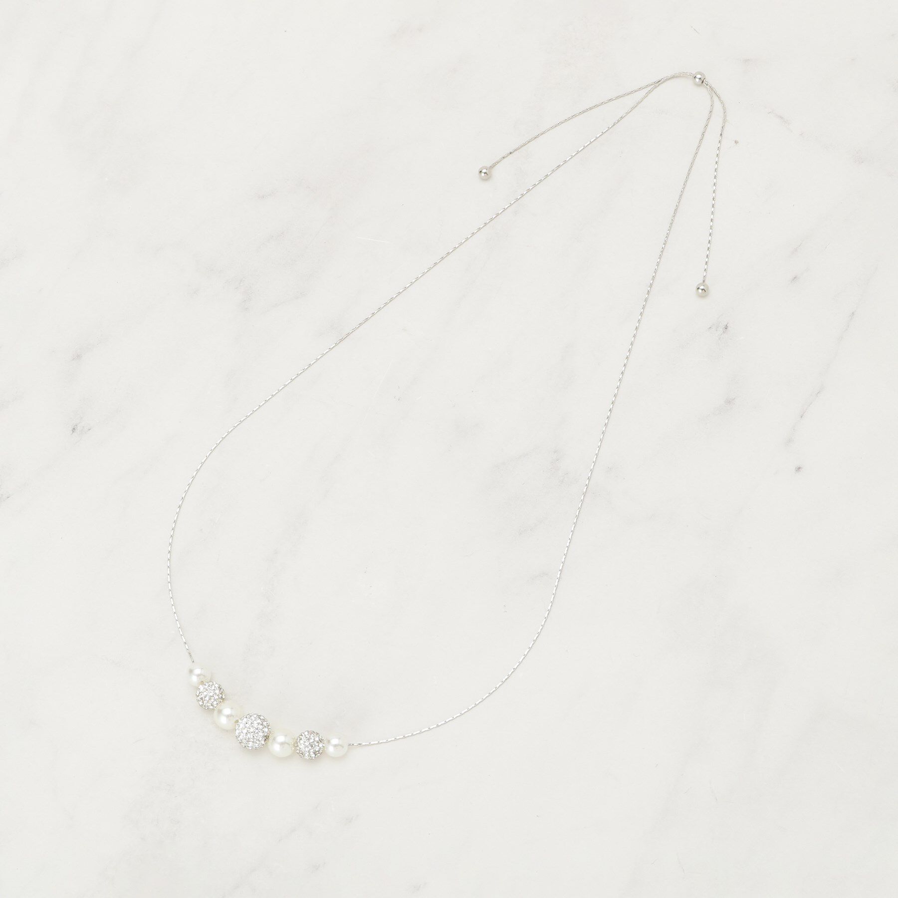 SHOO･LA･RUE「【セレモニー】きらびやかに ポイントパヴェ ショートネックレス」|ネックレス|