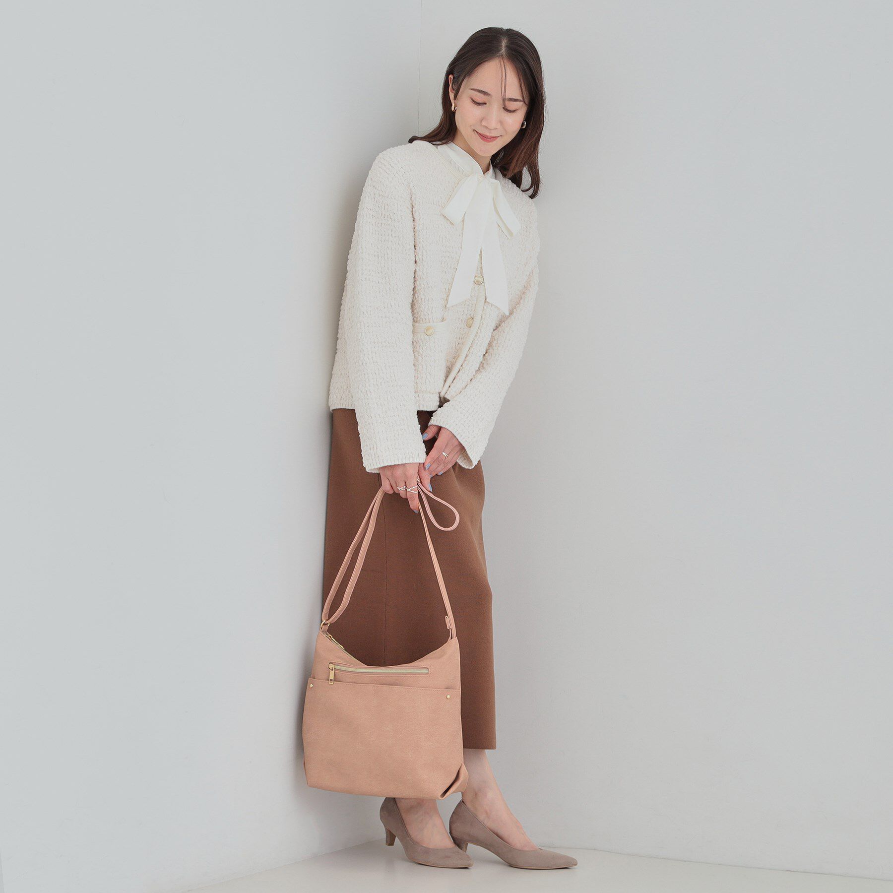 SHOO･LA･RUE「【選べる6色】フロントWポケットショルダーバッグ」|ショルダー・メッセンジャー|