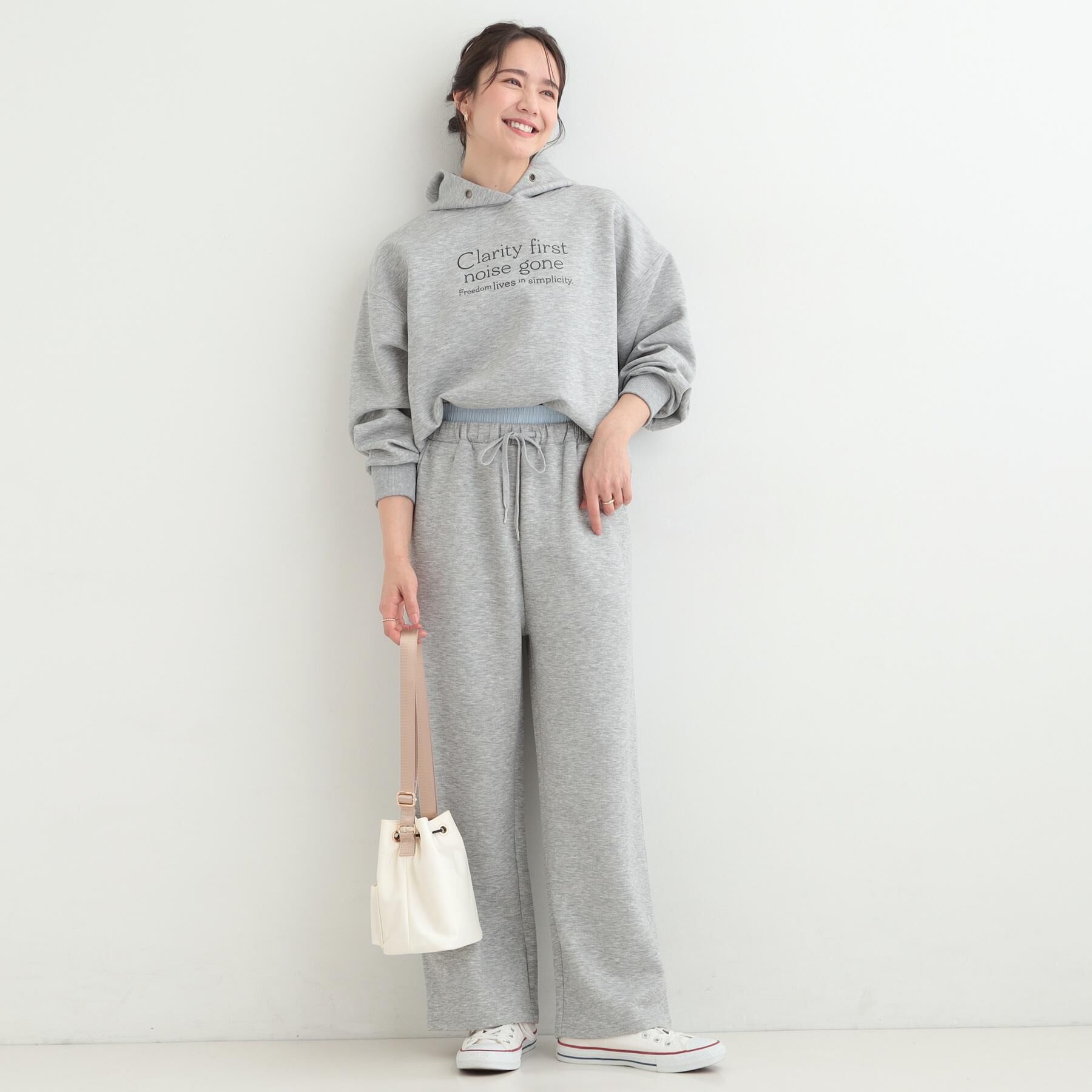 SHOO･LA･RUE「【セットアップ可/S-LL/なめらかタッチ】こなれた着こなしに ダブルウエスト レイヤードパンツ」|その他|