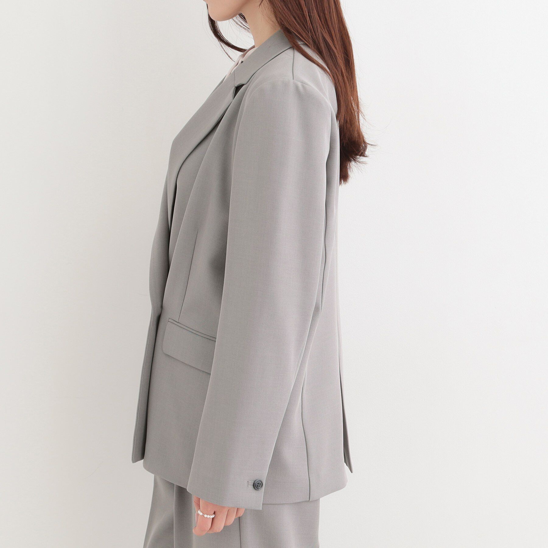 SHOO･LA･RUE「【洗濯機可/イージーケア/UV】オンオフ使える　ゆったりダブルジャケット」|テーラードジャケット|