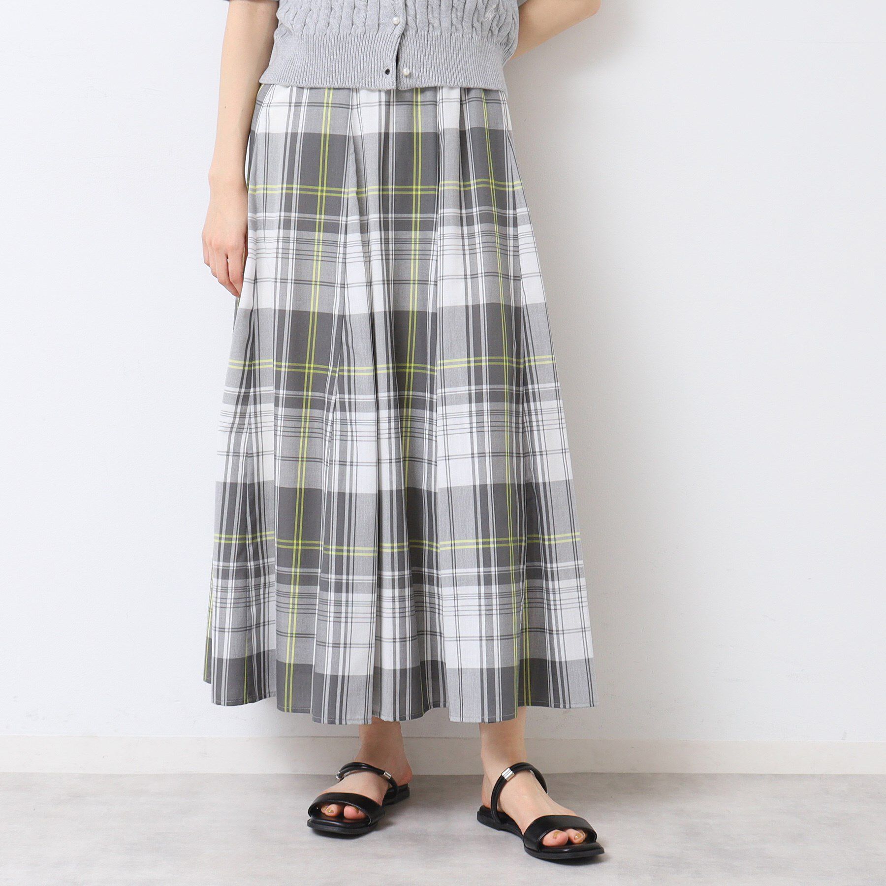 Dessin「【ウエストゴム・洗える】映えチェック柄スカート（XS～L）」|スカート|