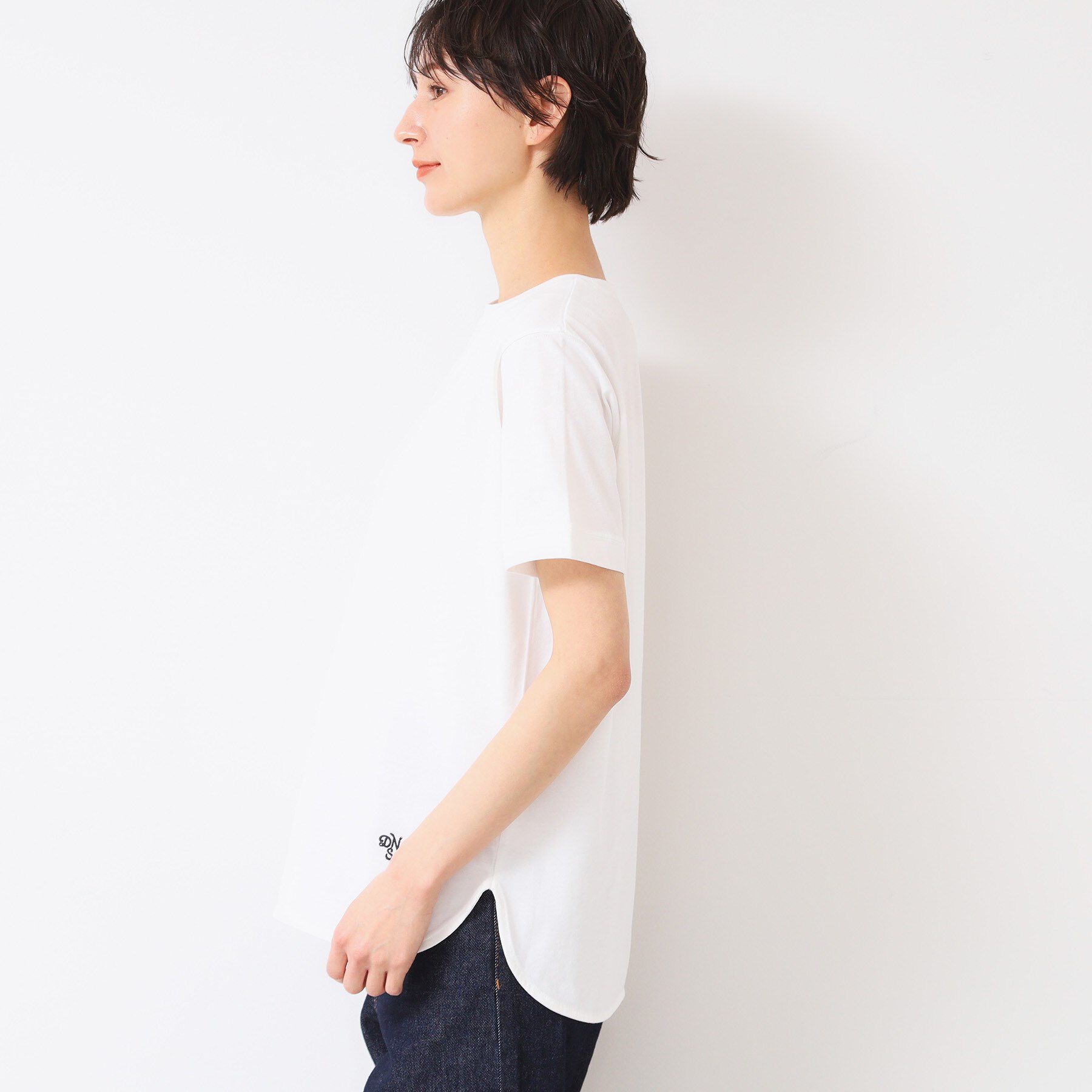 Dessin「【レイヤード・1枚着・プチプラ】シャツテールTシャツ（XS～L）」|Tシャツ・カットソー|