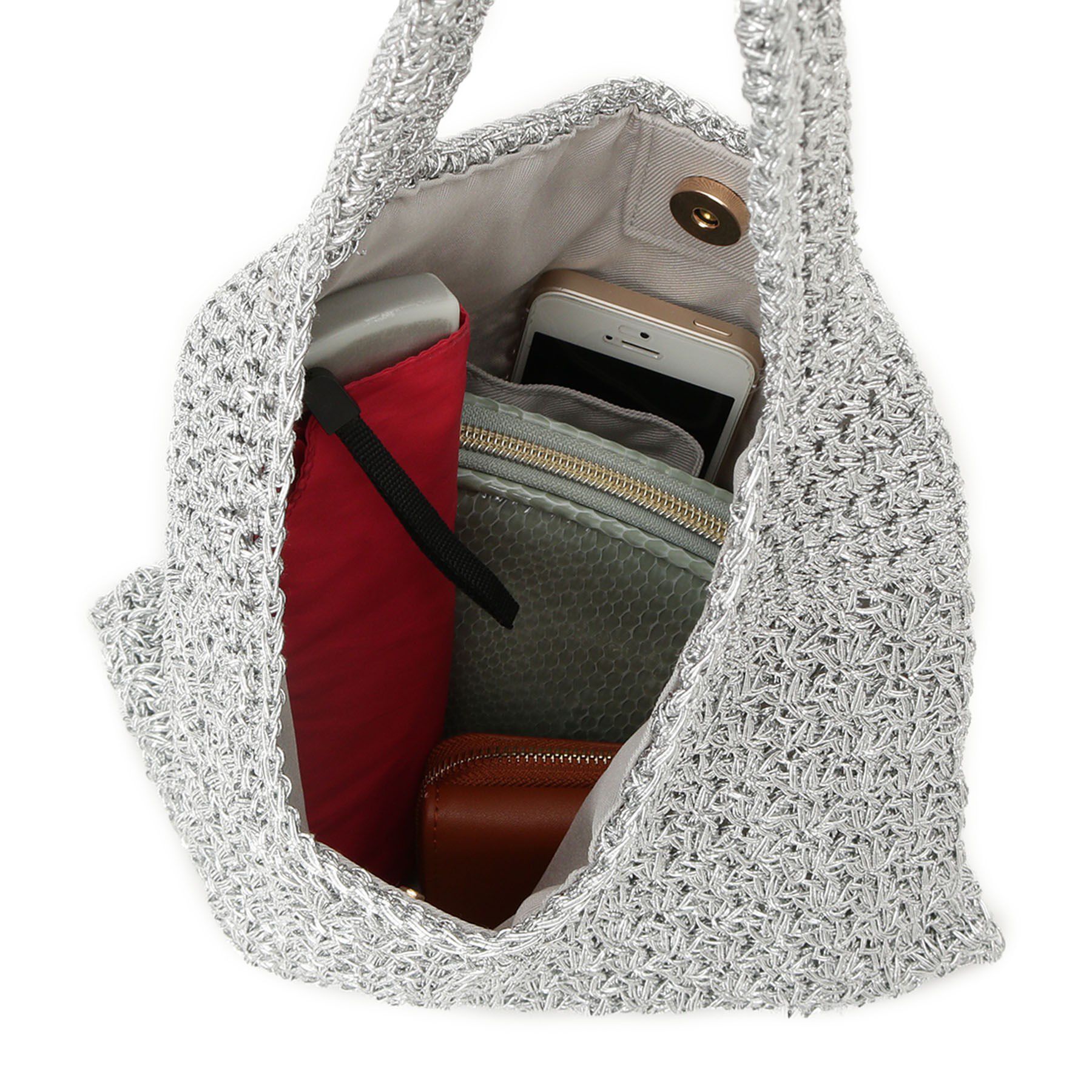 Dessin「【軽量】メタリックヤーンワンハンドルバッグ」|トートバッグ|