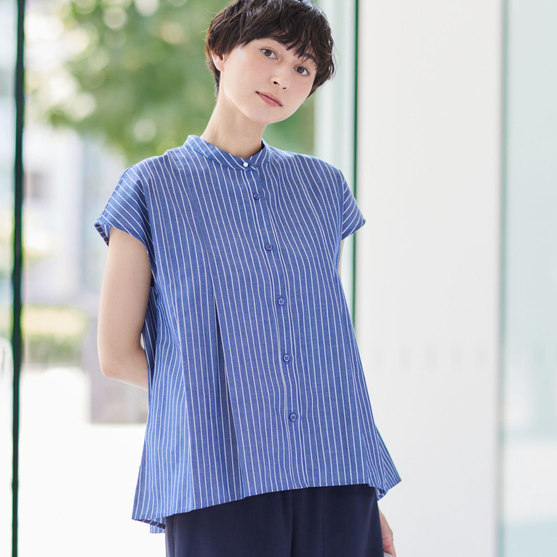 Dessin「【洗える】フレンチスリーブフレアーブラウス（XS～L）」|シャツ・ブラウス|