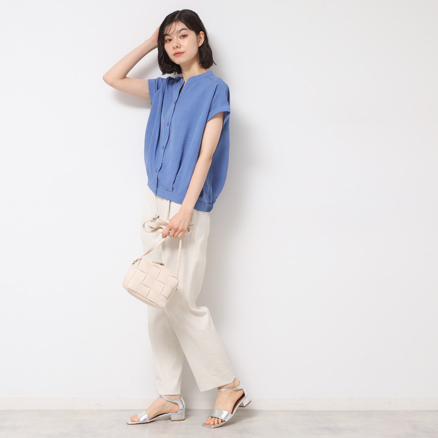 Dessin「【洗える】フレンチスリーブスキッパーシャツ（XS～L）」|シャツ・ブラウス|