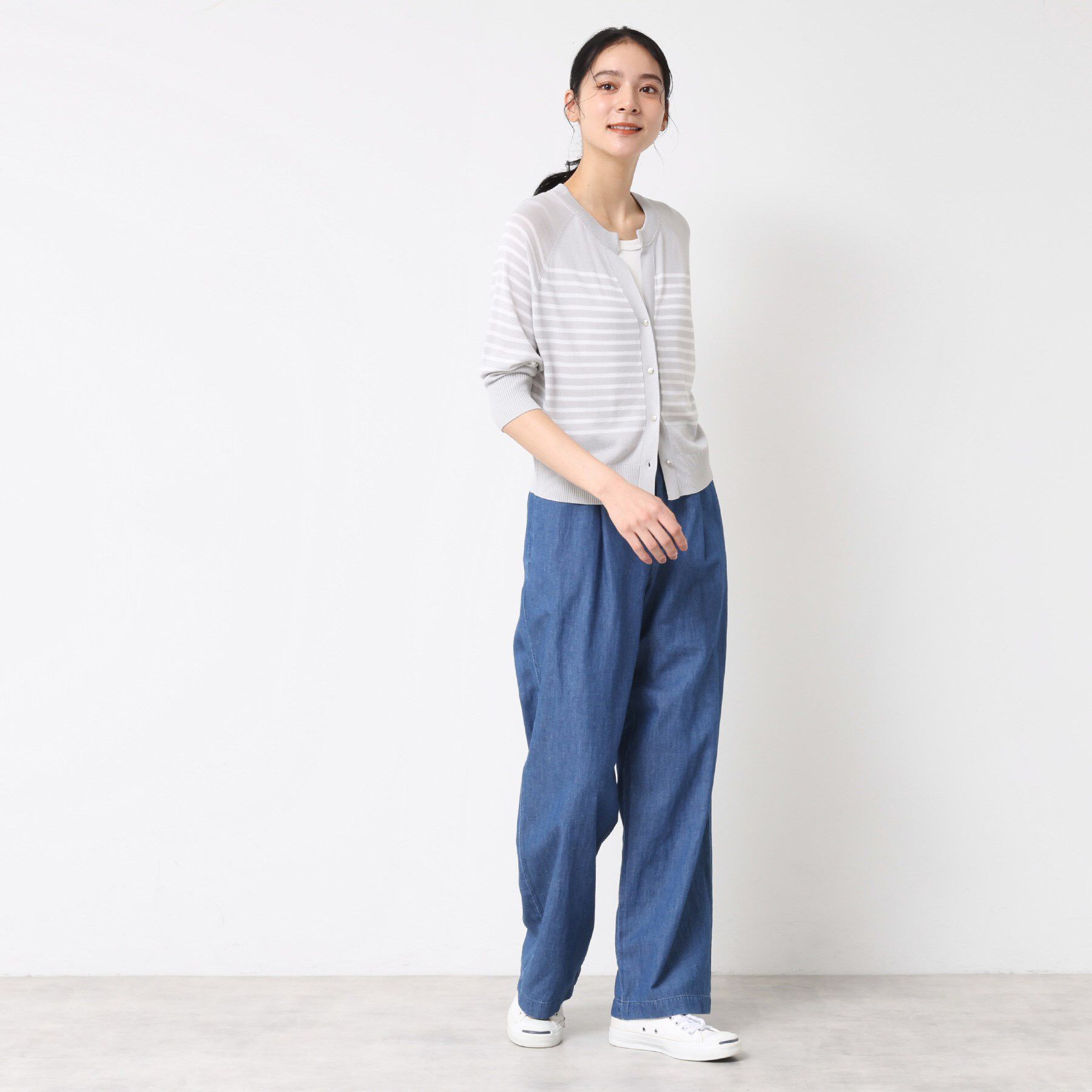 Dessin「【洗える】キーネックカーディガン」|カーディガン|