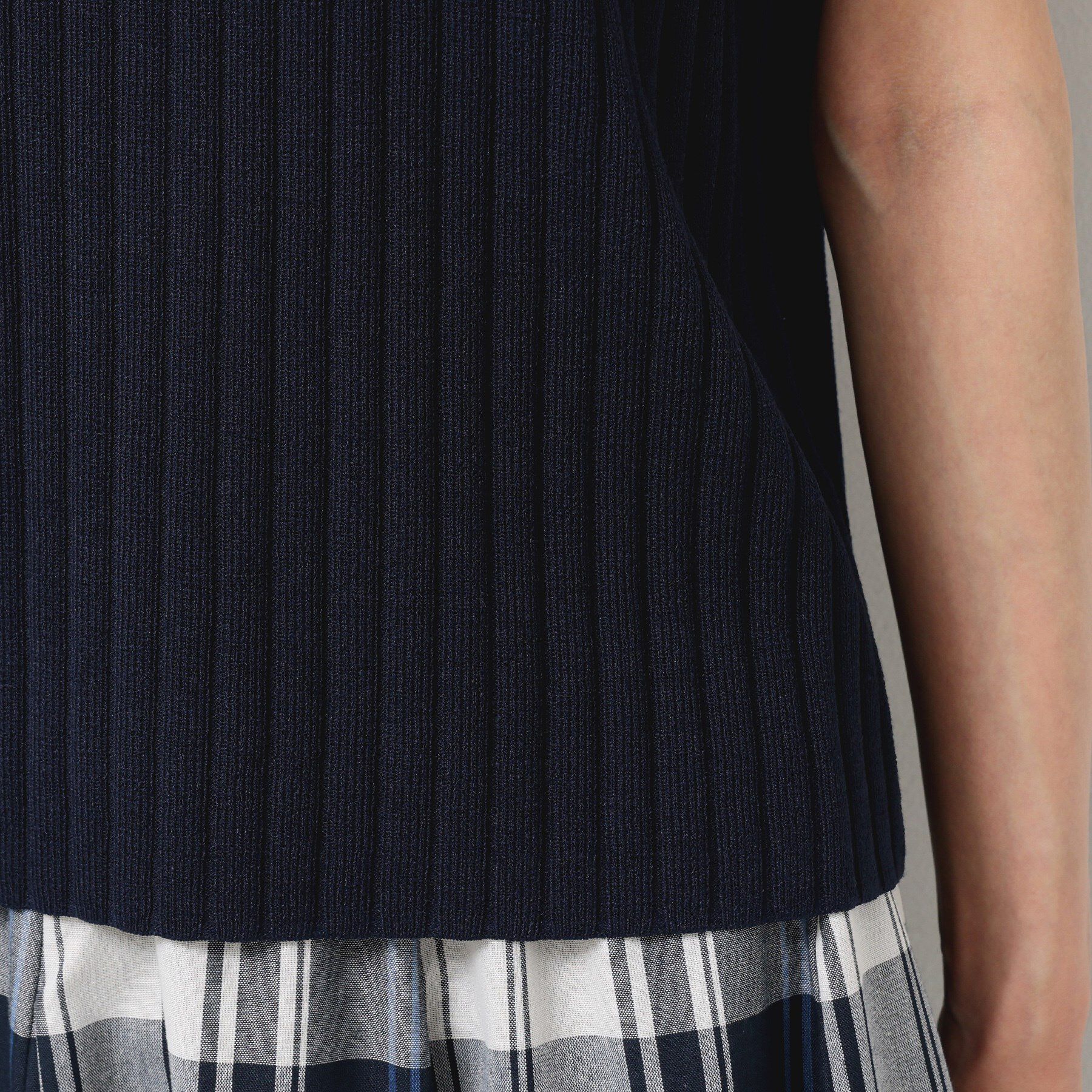 Dessin「【洗える】リブノースリーブニット」|ニット・セーター|