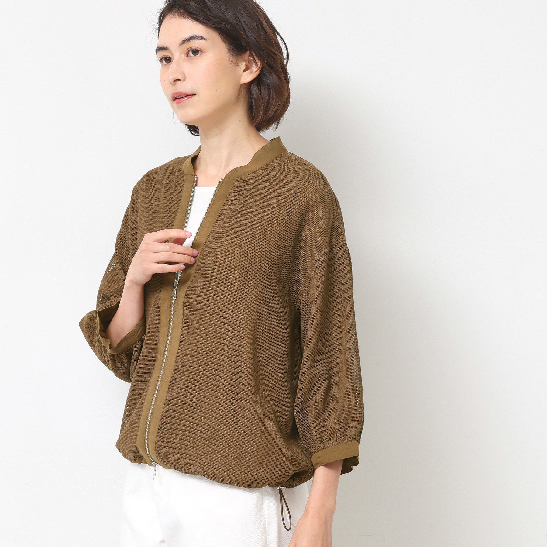 Dessin「【洗える】メッシュシアージャケット」|ブルゾン・スタジャン|