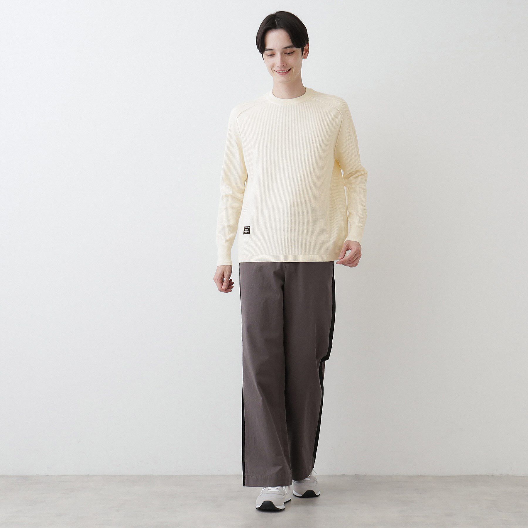 Dessin「【洗える】コットンカシミヤワッフルプルオーバー」|ニット・セーター|
