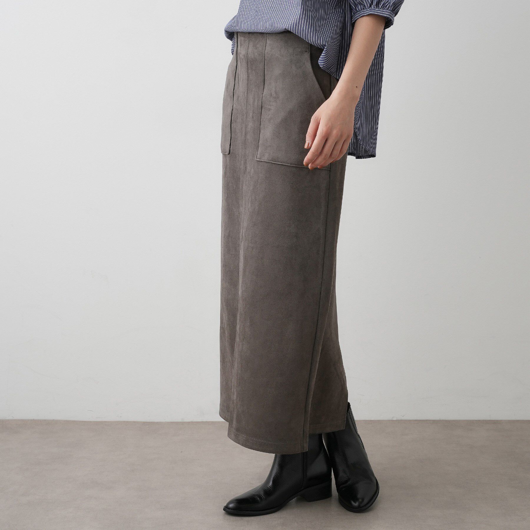 Dessin「【セットアップ可・洗える】マシュマロスウェードスカート」|スカート|