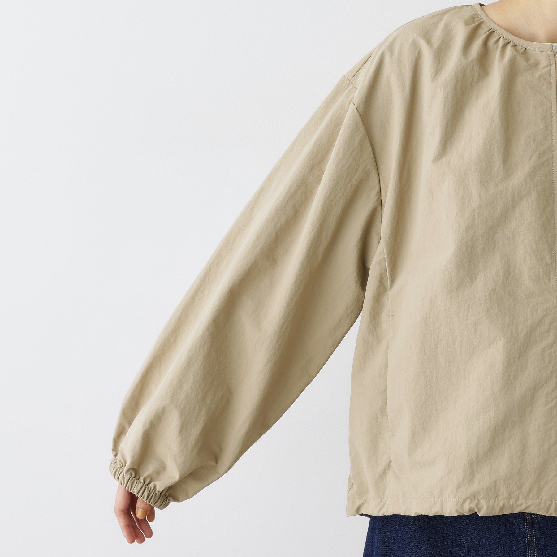 Dessin「【撥水・洗える】クルーネックブルゾン」|ブルゾン・スタジャン|