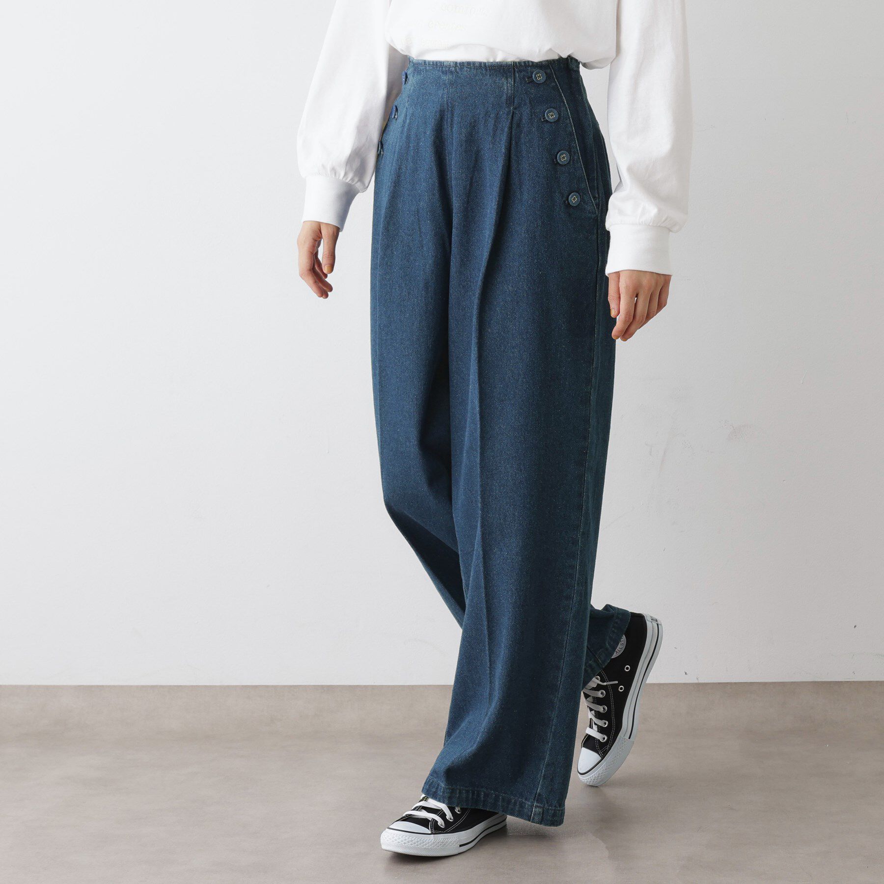 Dessin「【洗える】マリンデニムパンツ」|デニム|
