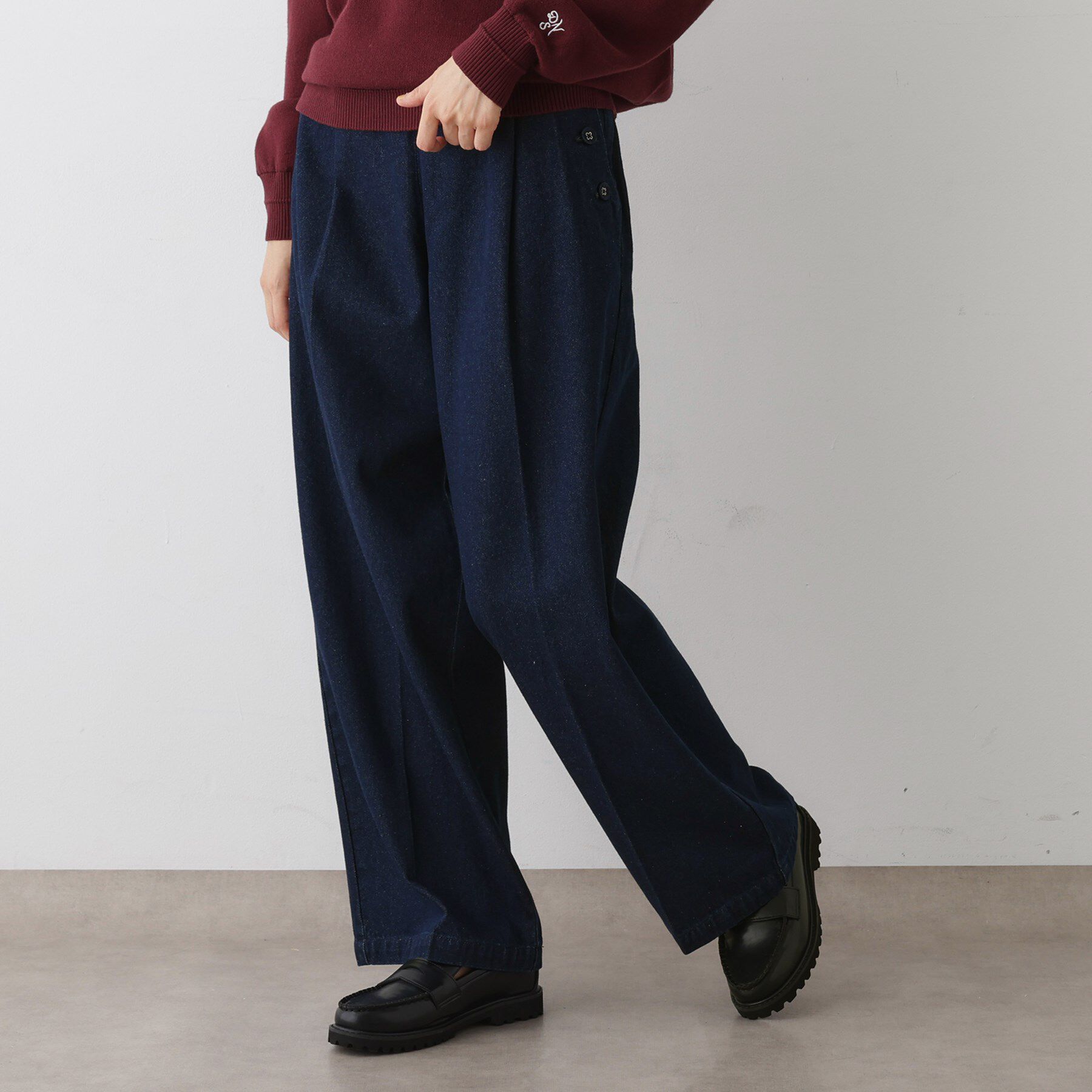 Dessin「【洗える】マリンデニムパンツ」|デニム|ネイビー(094)