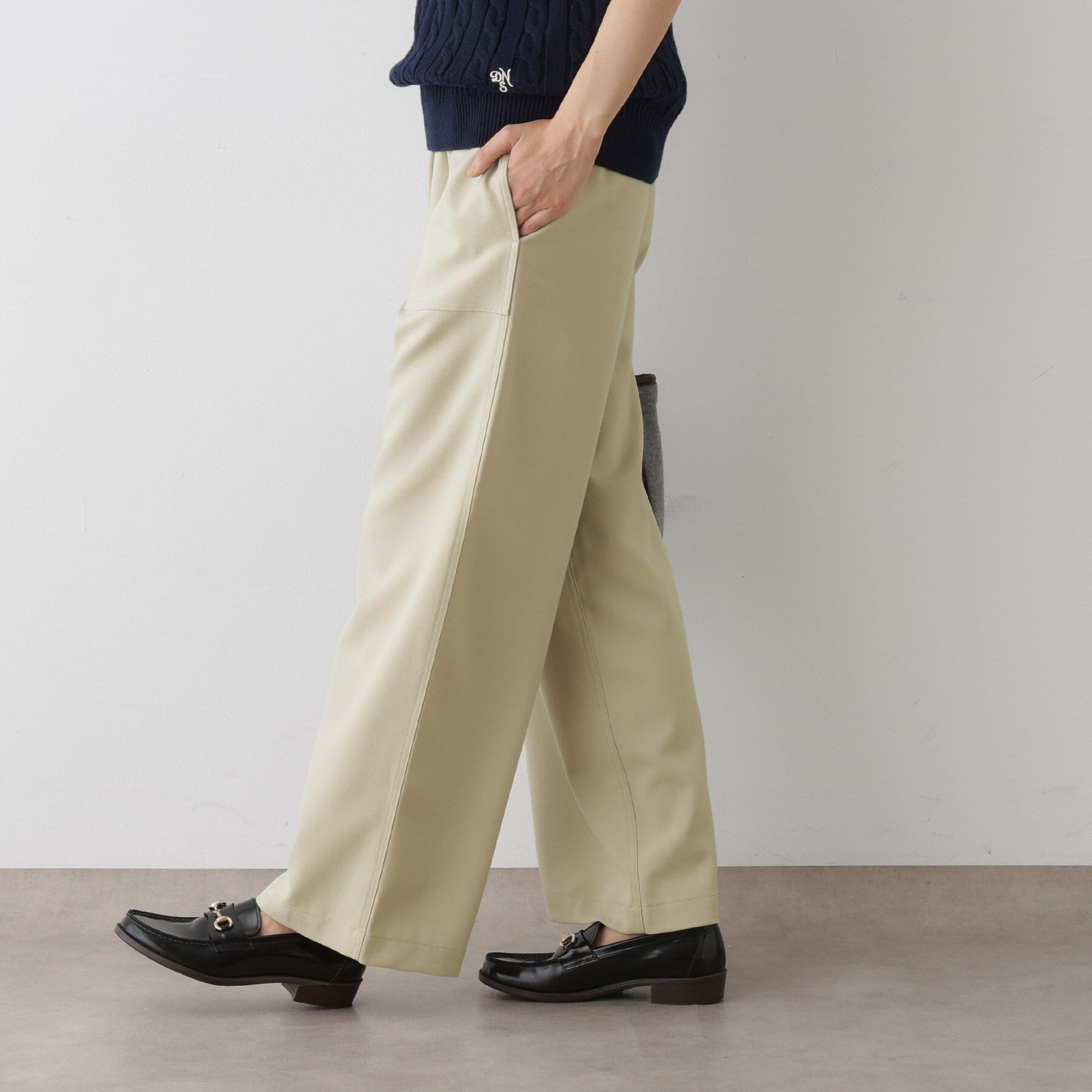 Dessin「【ウエストゴム・洗える】コンフォートワイドパンツ」|その他|