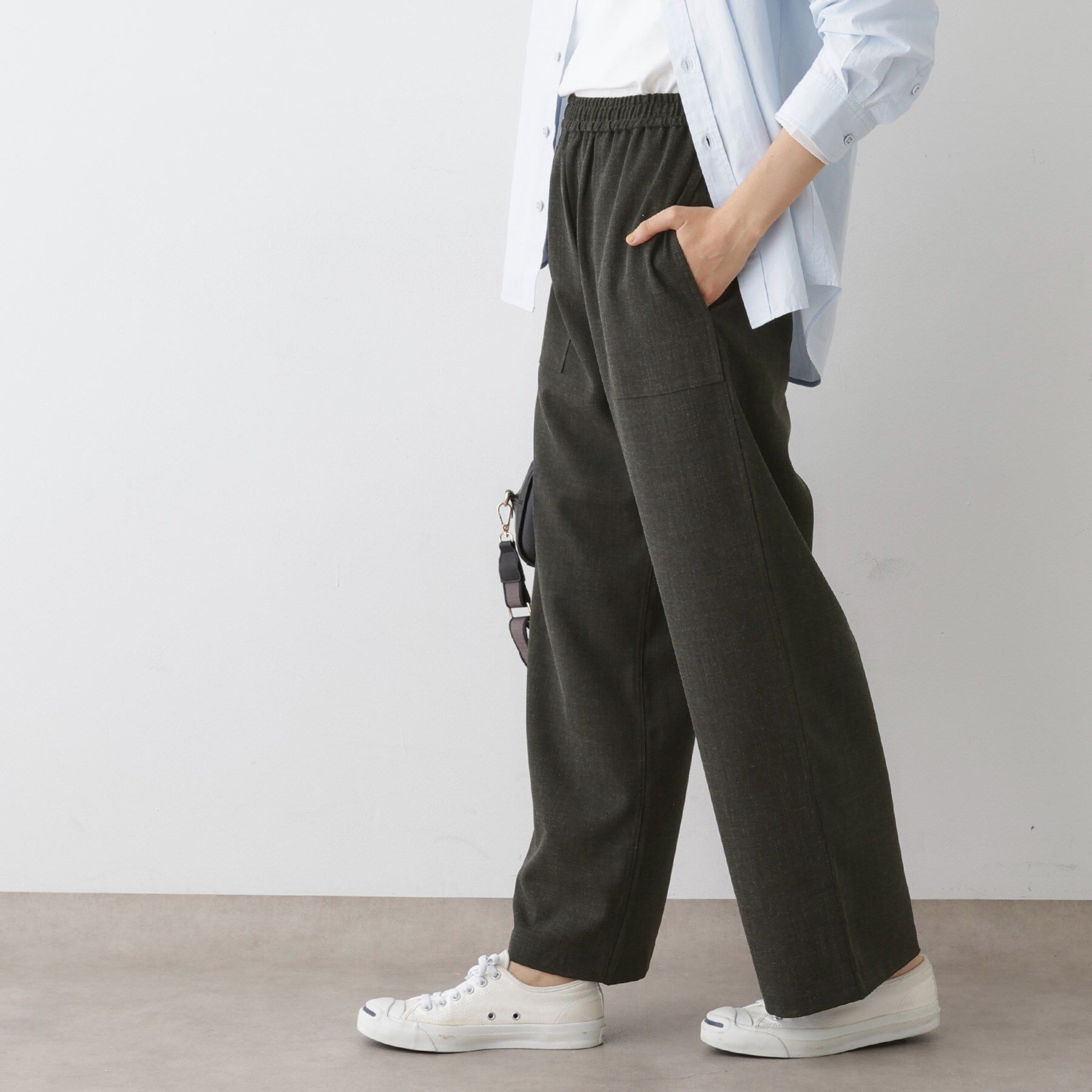 Dessin「【ウエストゴム・洗える】コンフォートワイドパンツ」|その他|