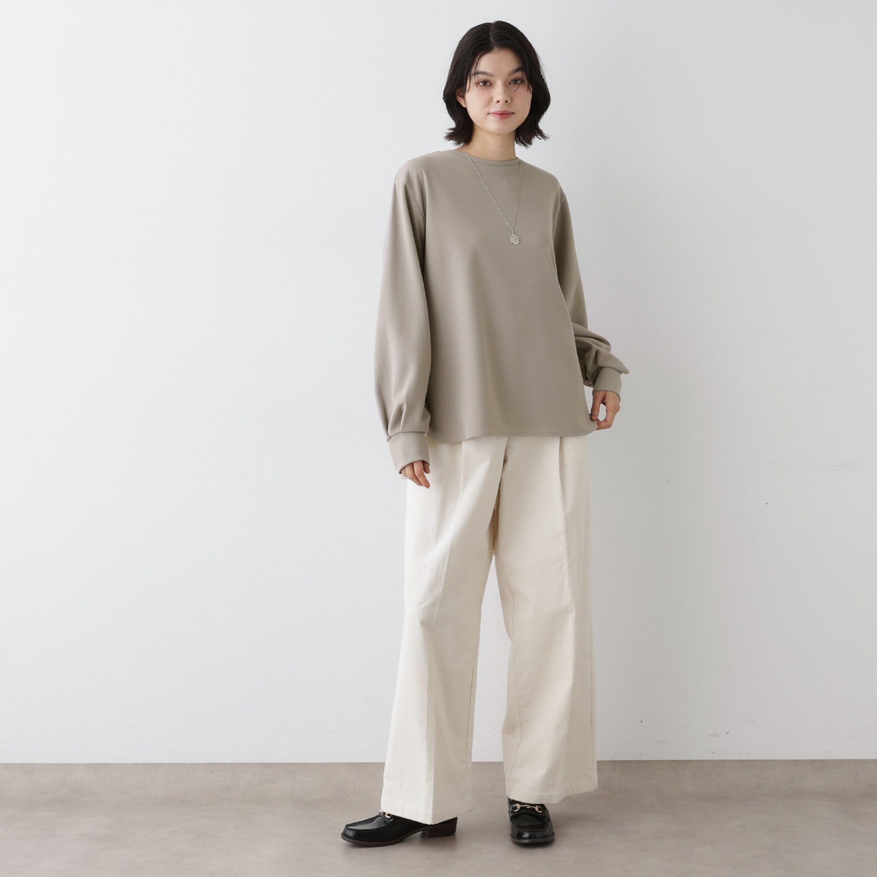 Dessin「【体型カバー・洗える】ドロップショルダーブラウス」|シャツ・ブラウス|