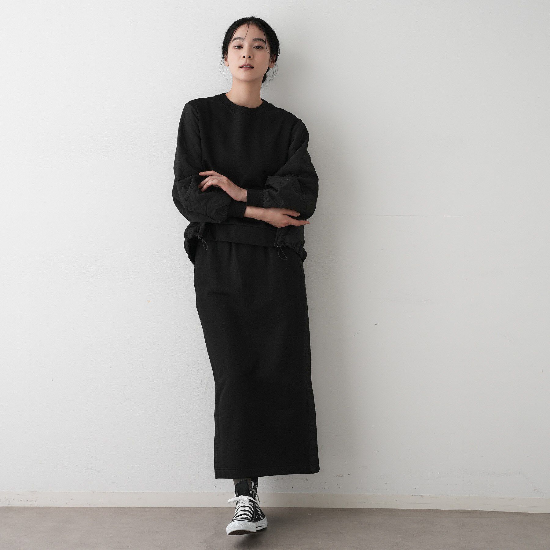 Dessin「【セットアップ可/ウエストゴム】裏毛Iラインスカート」|スカート|