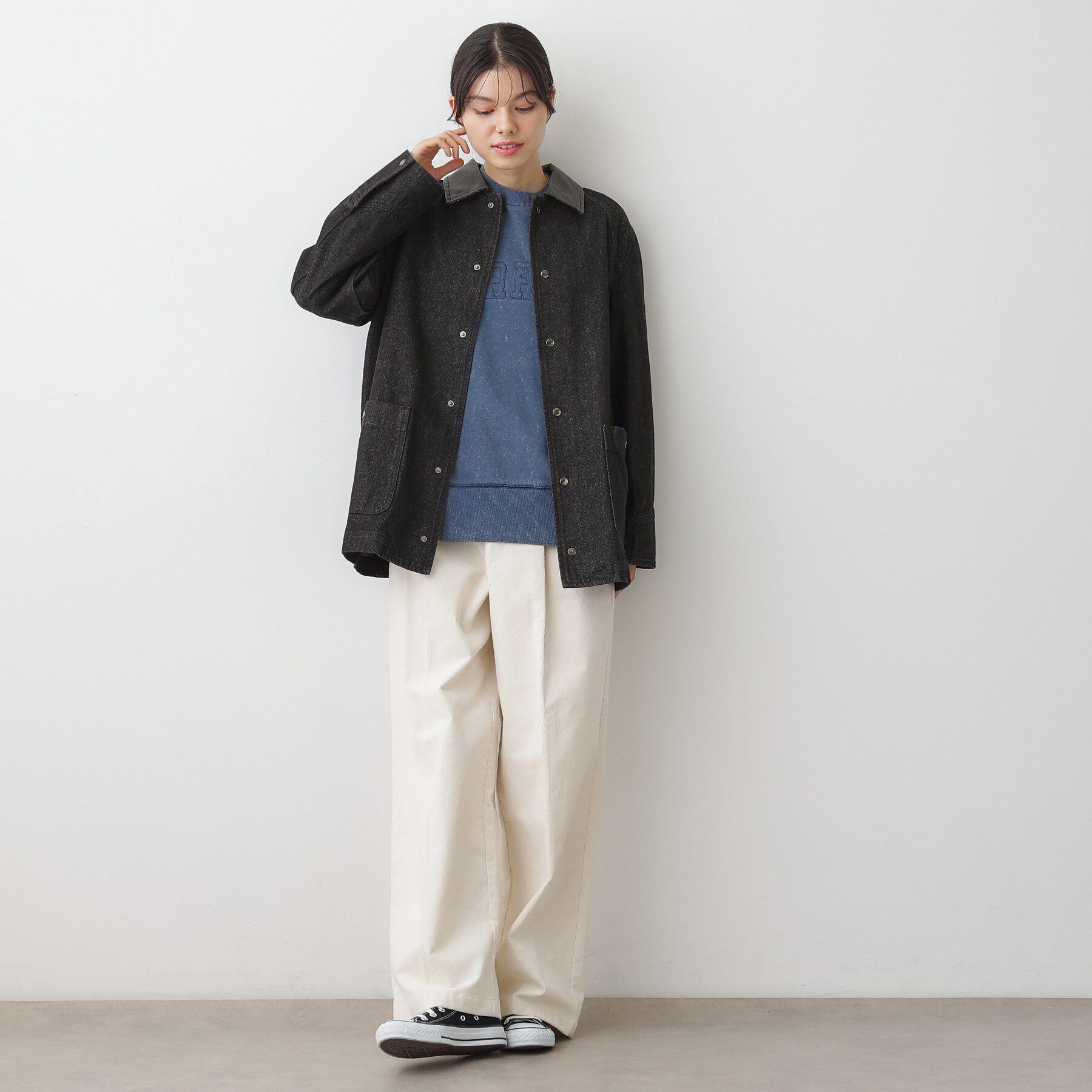 Dessin「【ユニセックス/洗える】バイカラージャケット」|デニムジャケット|